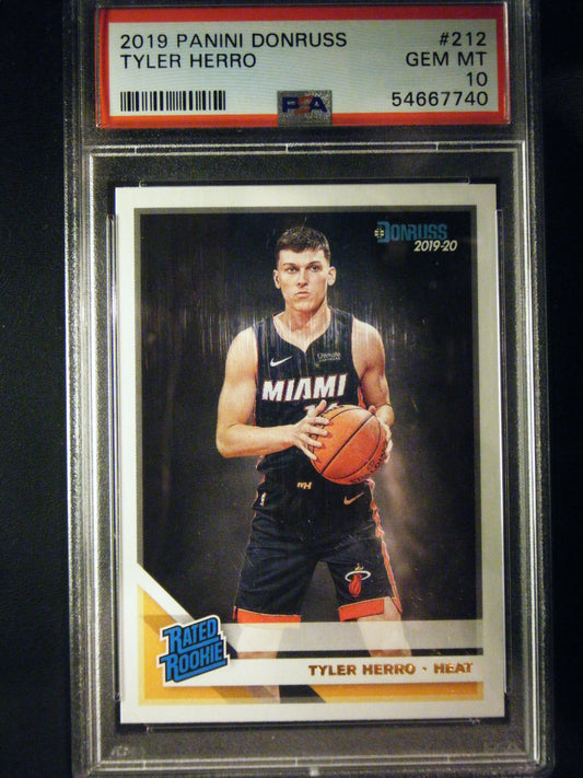 Tyler Herro Rookie Card Panini Donruss PSA 10 Gem Mint