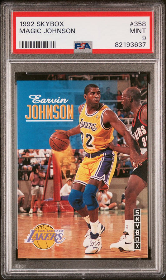 1992 Sky Box #358 Magic Johnson PSA 9 Mint