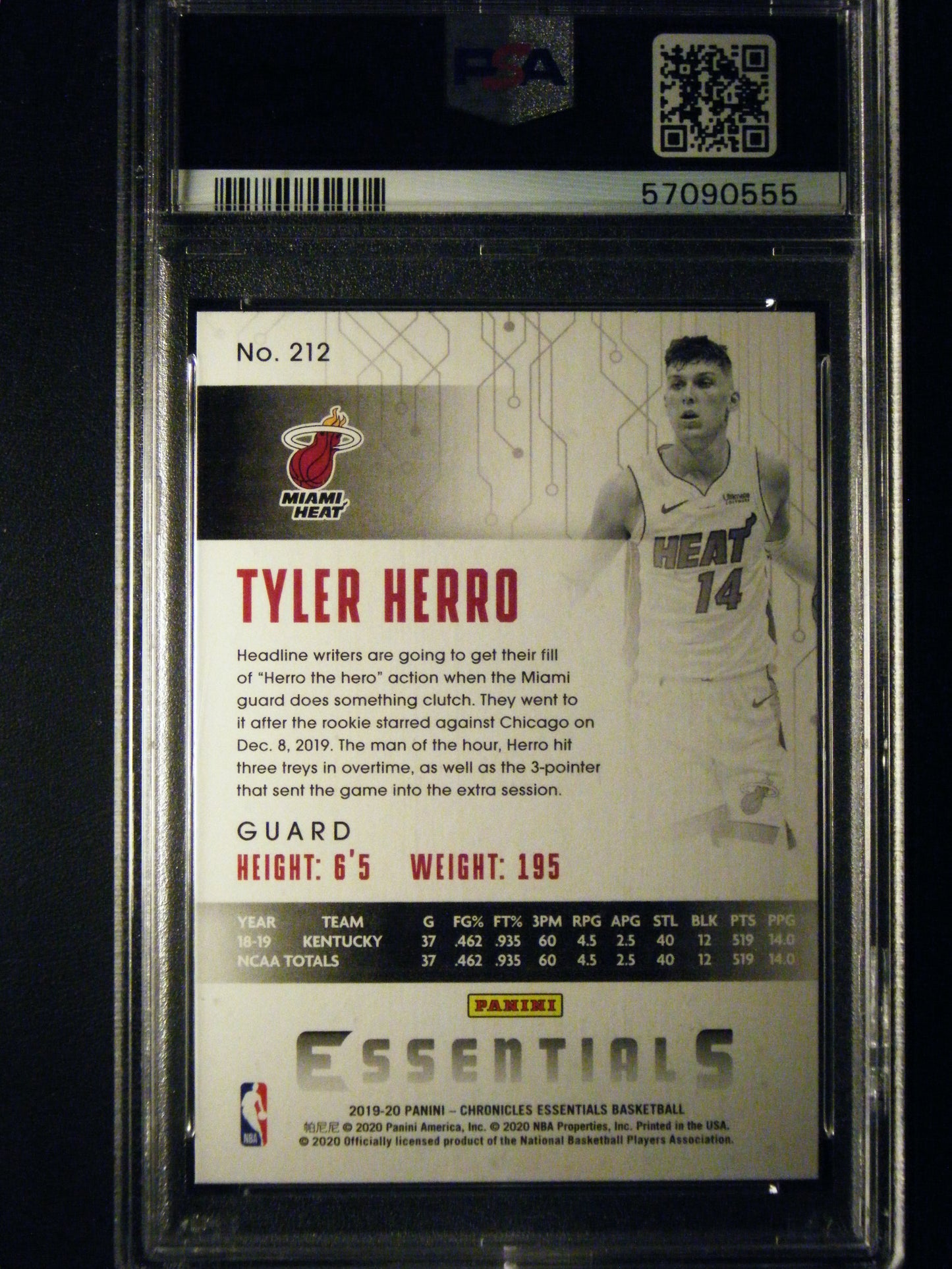 Tyler Herro 2019 Panini Chronicles Pink PSA 10 Gem Mint