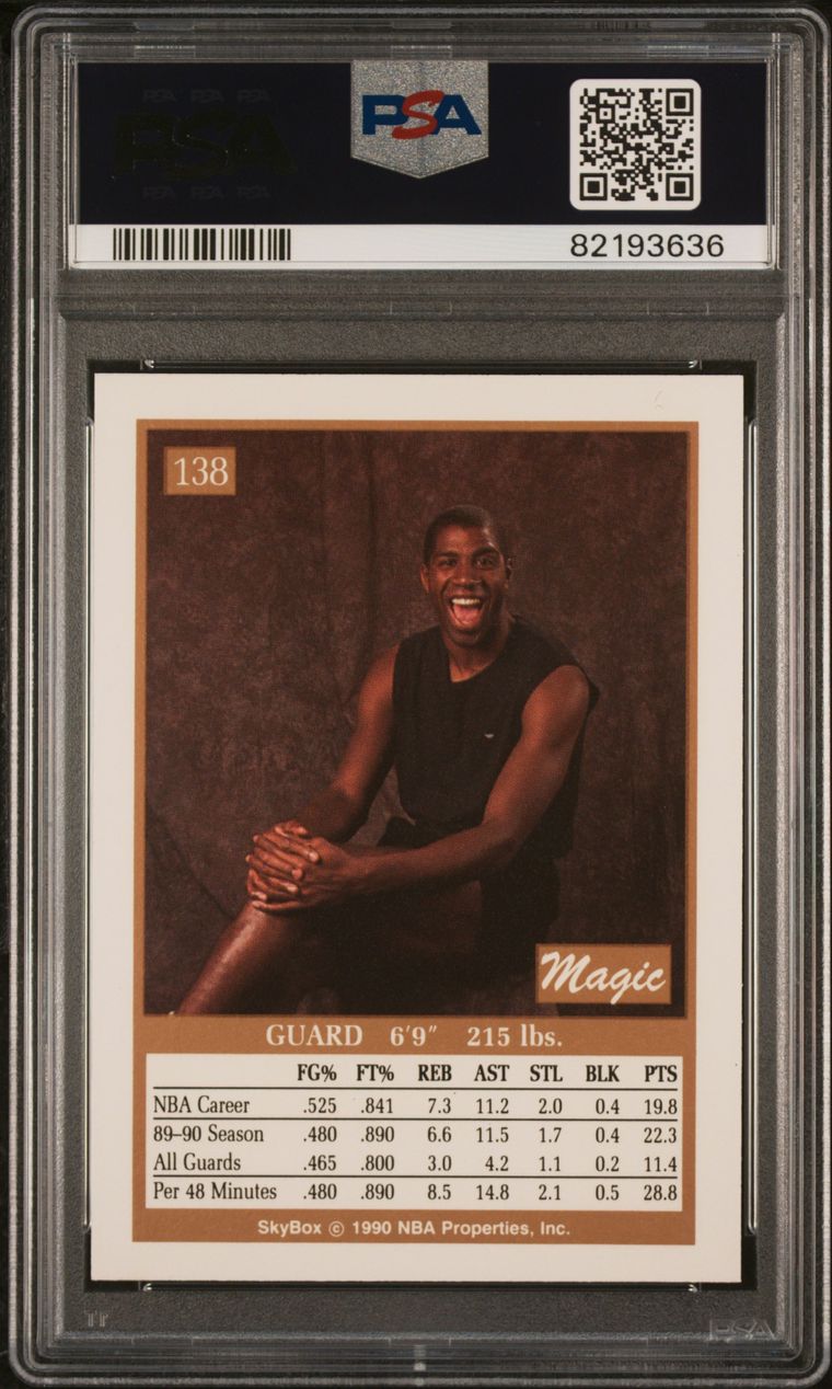 1990 Sky Box #138 Magic Johnson PSA 9 Mint