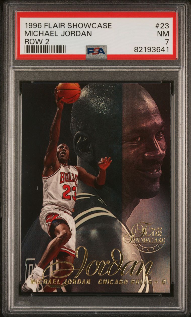 1997 Flair Showcase #23 Michael Jordan Front Row PSA 7 Near Mint