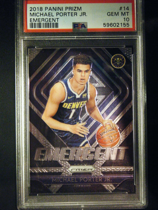 Michael Porter Junior Panini Prizm Emergent PSA 10 Gem Mint