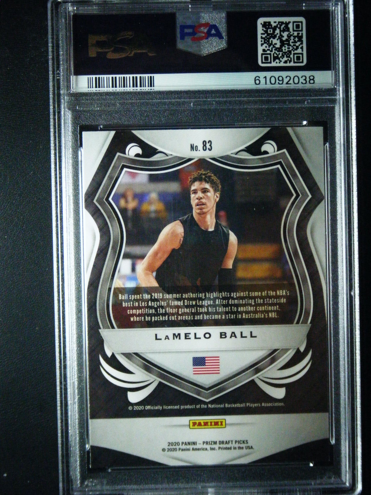 LaMelo Ball Rookie Card Panini Prizm PSA 9 Mint