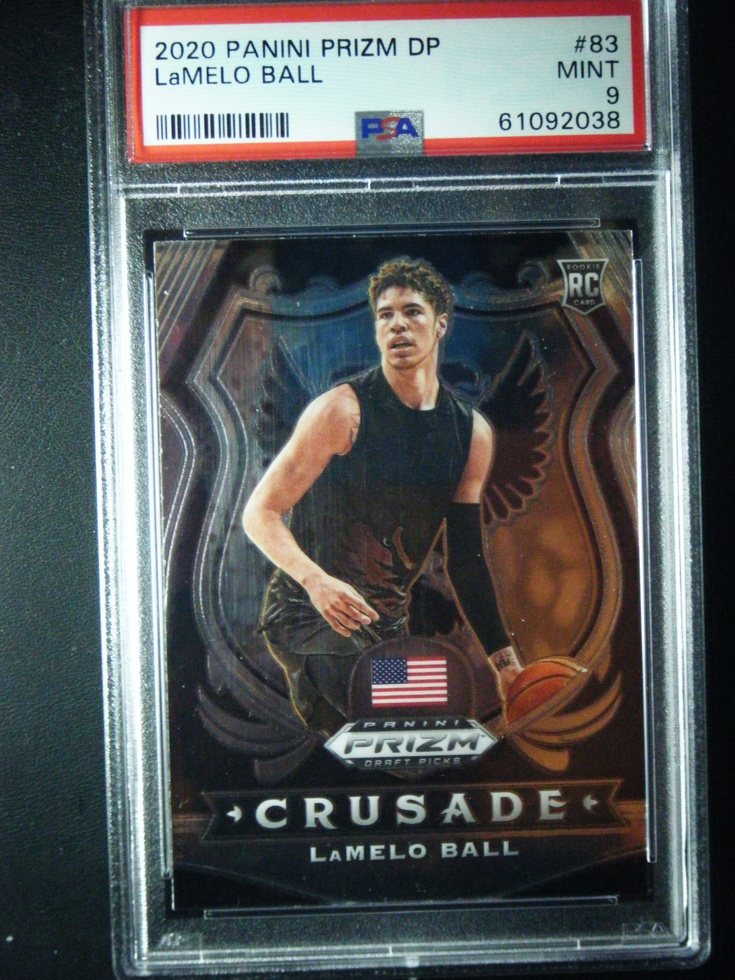 LaMelo Ball Rookie Card Panini Prizm PSA 9 Mint