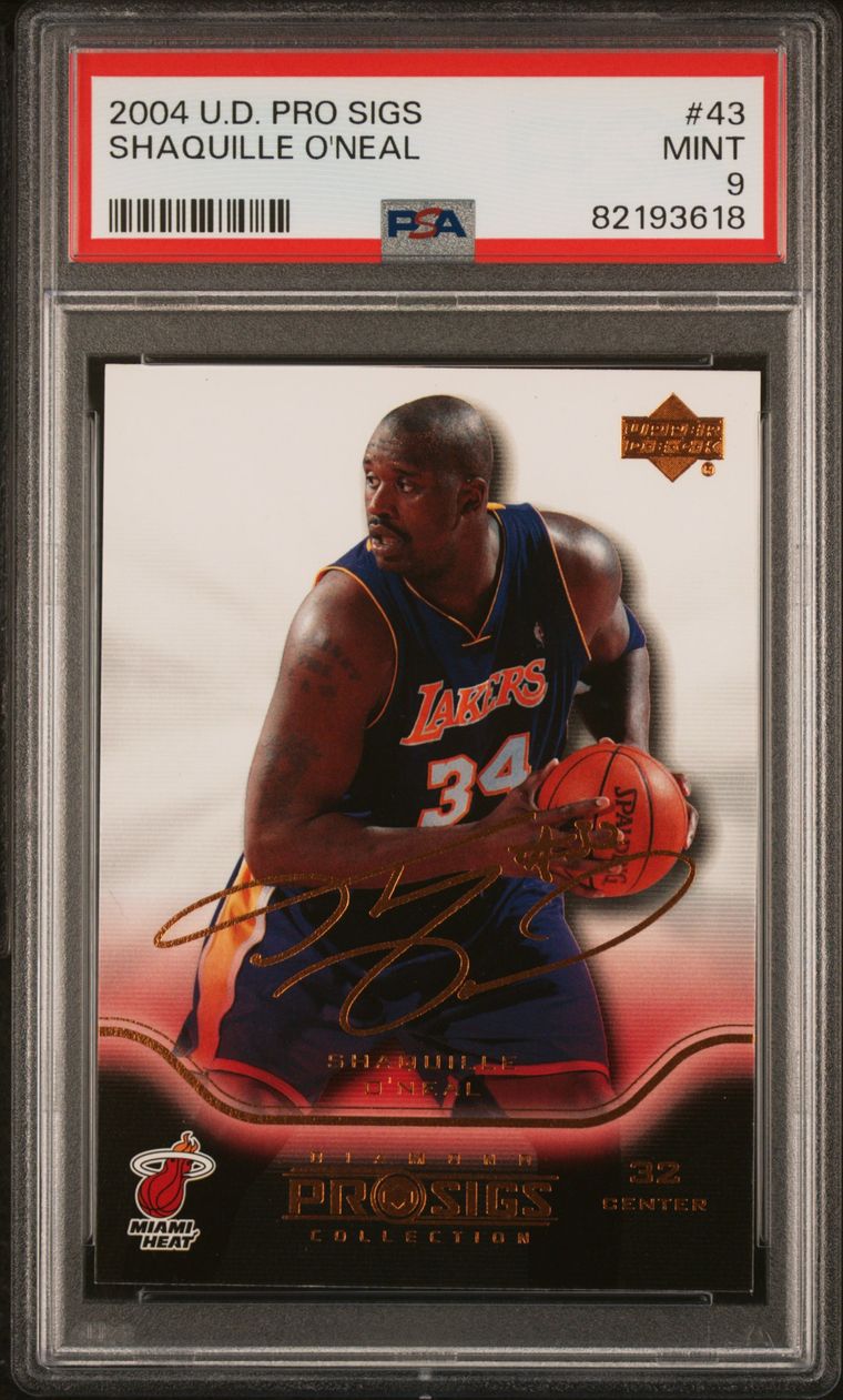 2004 Upper Deck #43 Shaquille O'Neal Pro Signatures PSA 9 Mint