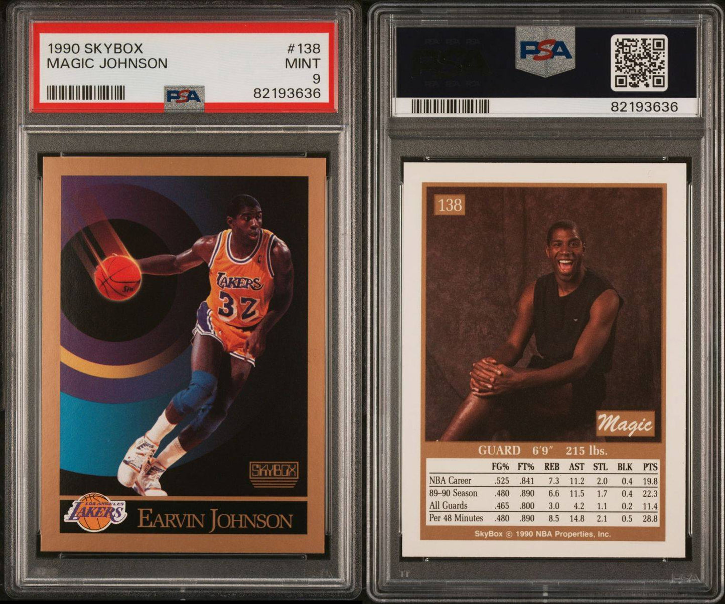 1990 Sky Box #138 Magic Johnson PSA 9 Mint