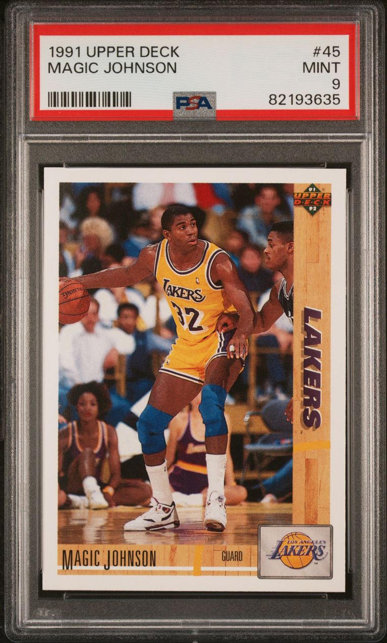 1991 Upper Deck #45 Magic Johnson PSA 9 Mint