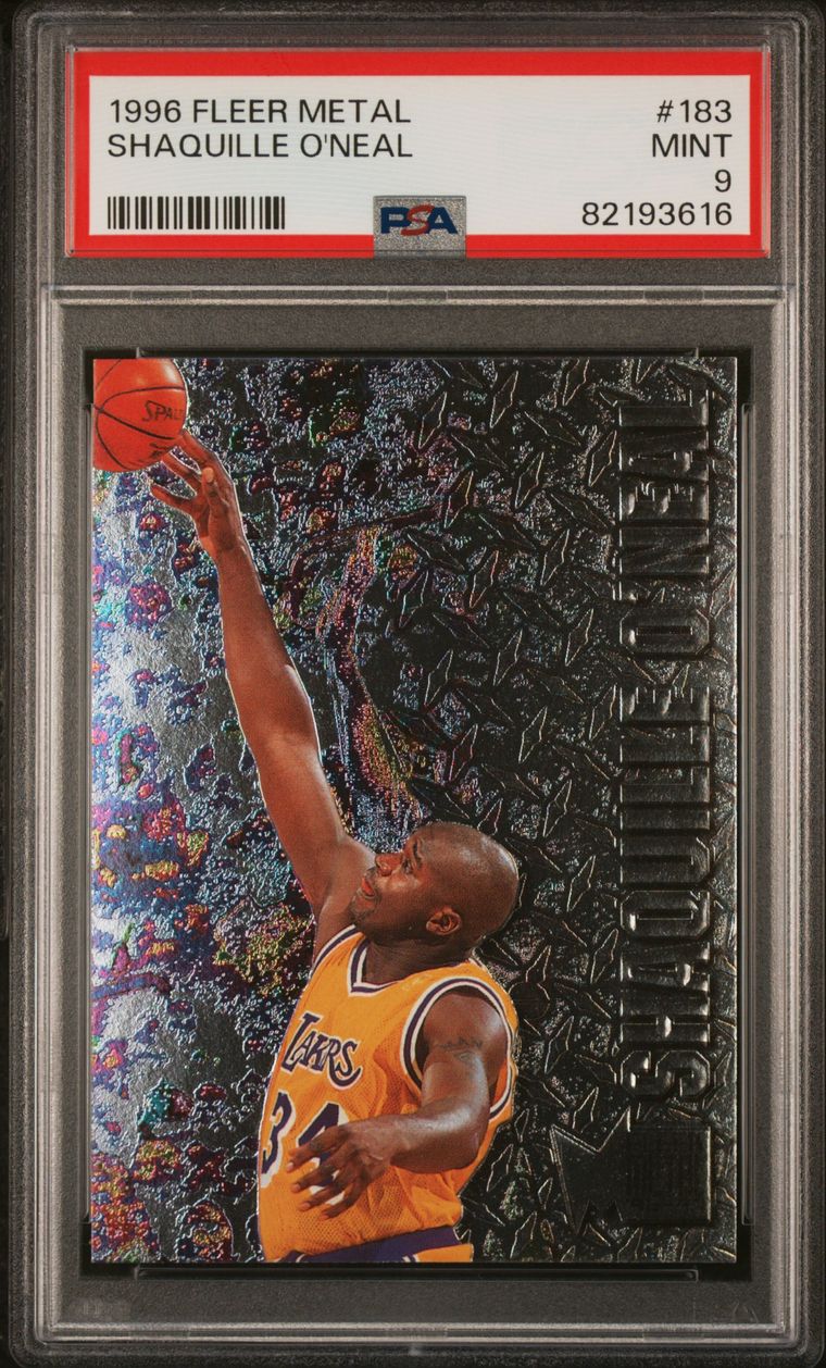 1996 Fleer Metal #183 Shaquille O'Neal PSA 9 Mint