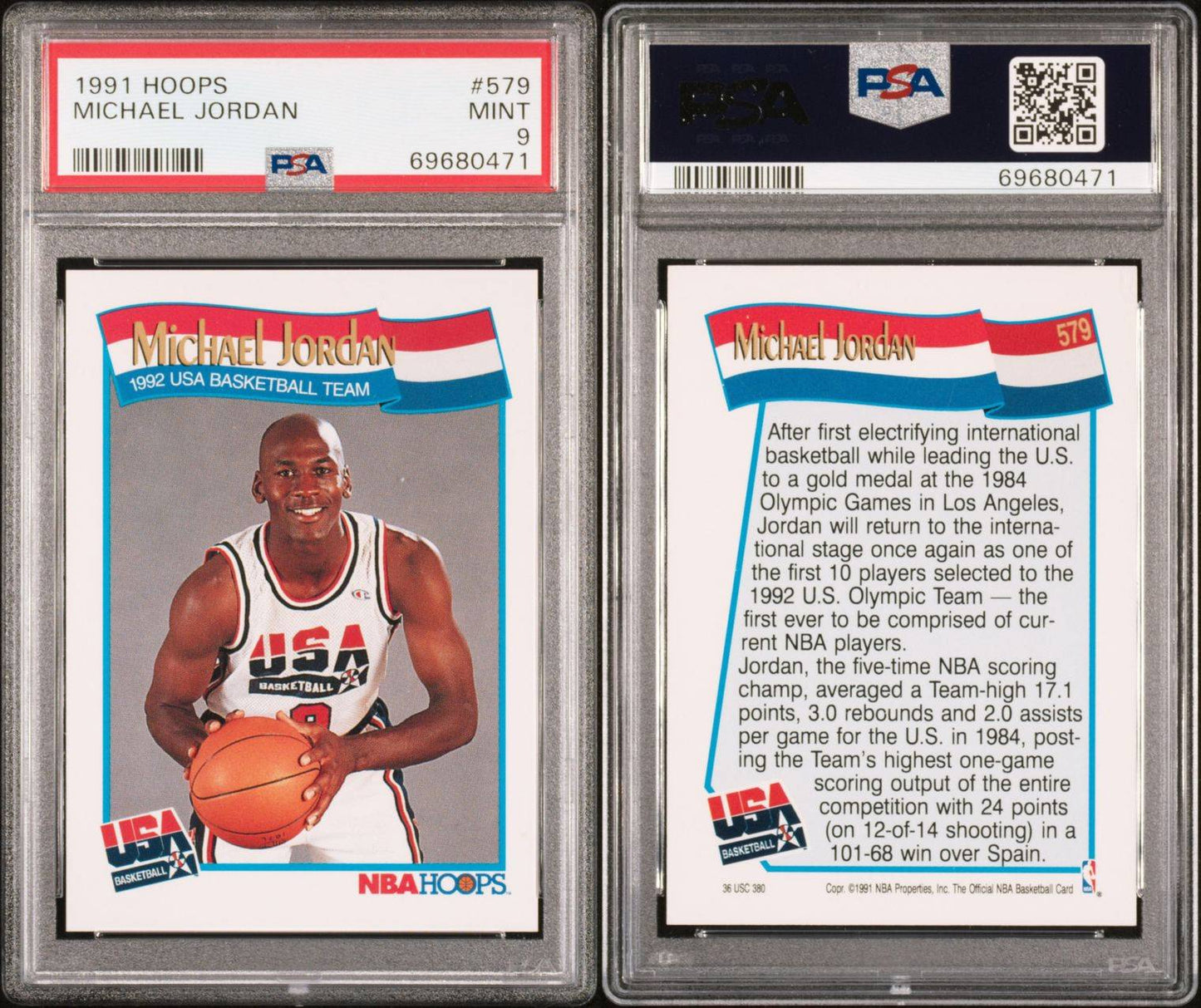 Michael Jordan Hoops USA Basketball Team PSA 9 Mint