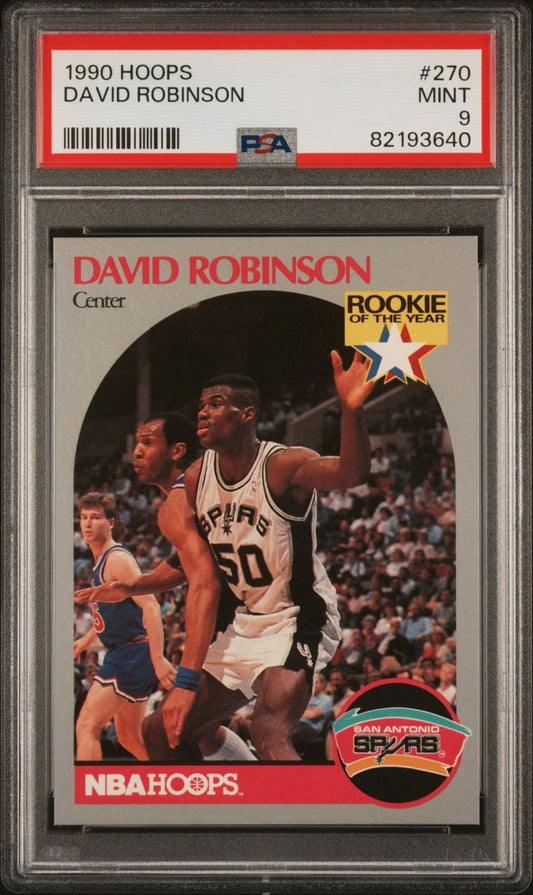 1990 Hoops #270 David Robinson Rookie Card PSA 9 Mint