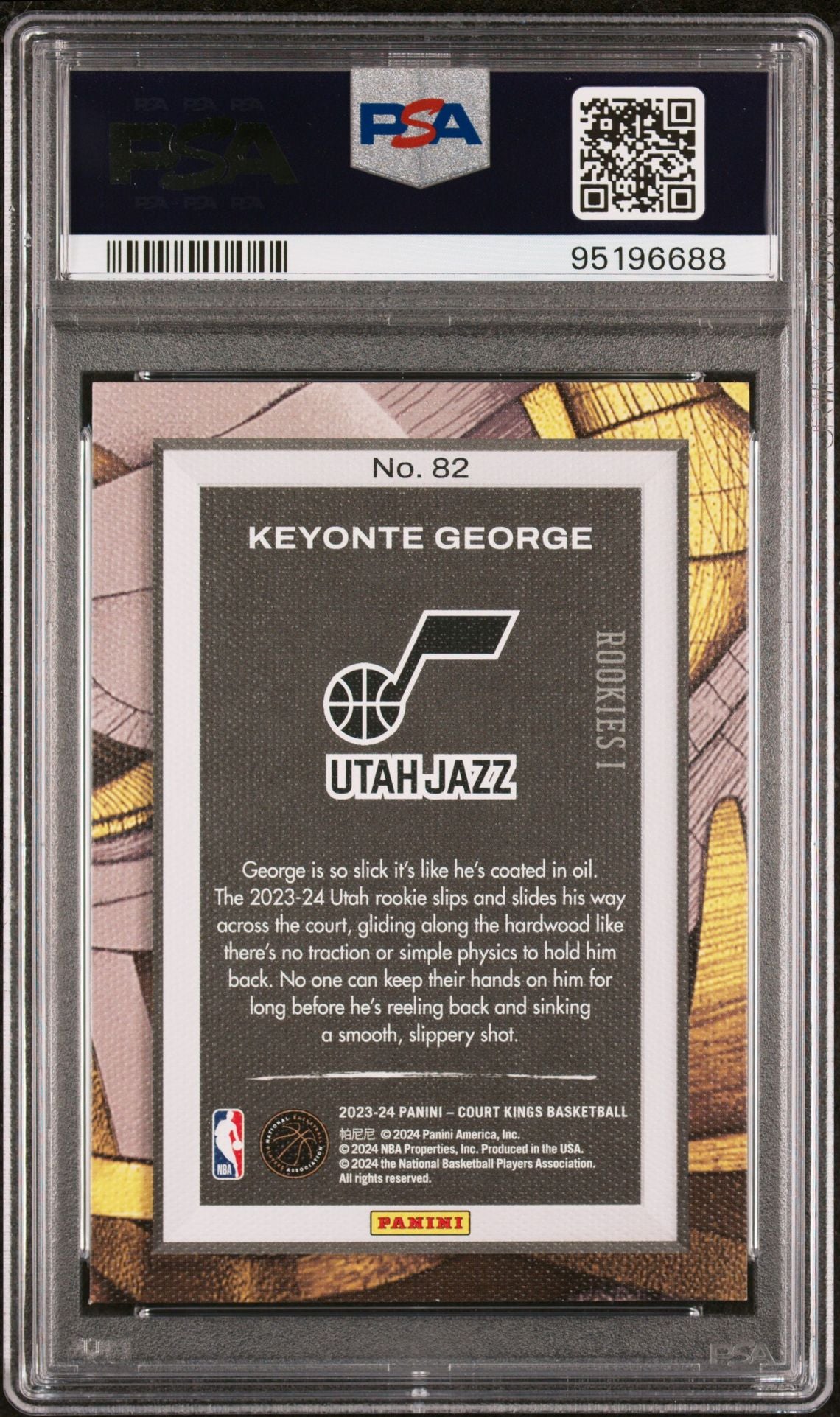 2023-24 Panini Court Kings #82 Keyonte George Rookie Card Rookies I PSA9 Mint