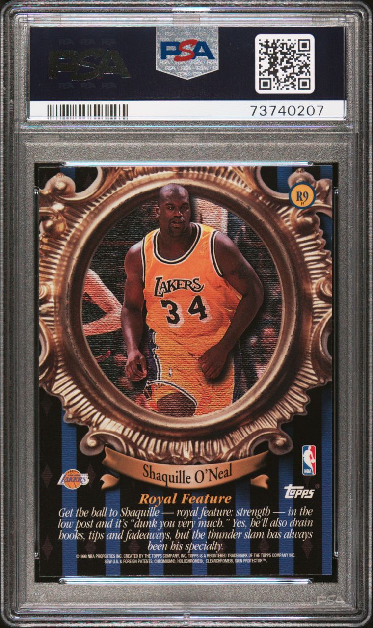 Shaquille O'neal 1998 Topps  Round Ball Royalty Refractor PSA 9 Mint