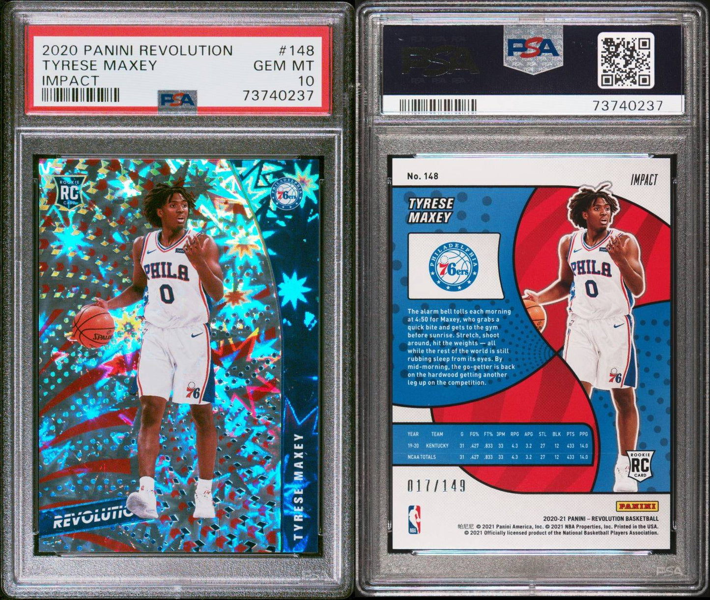 Tyrese Maxey Revolution Rookie Card PSA 10 Gem Mint