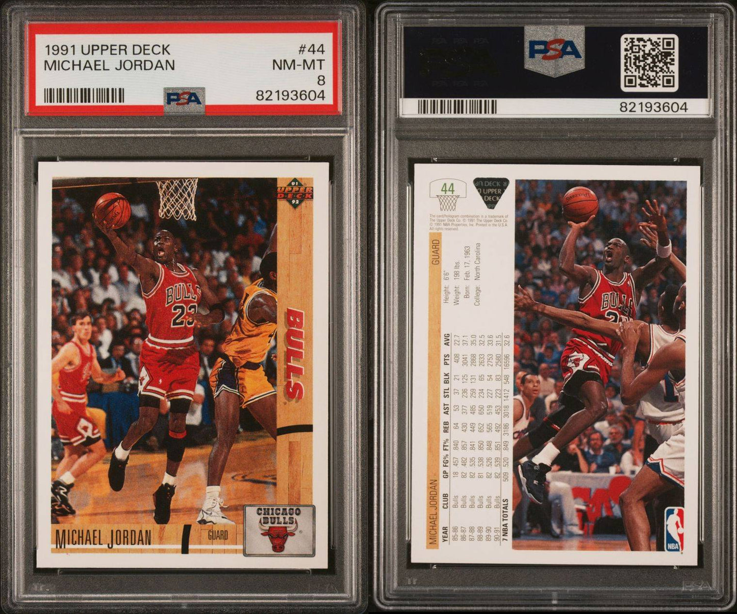 1991 Upper Deck #44 Michael Jordan PSA 8 Near Mint