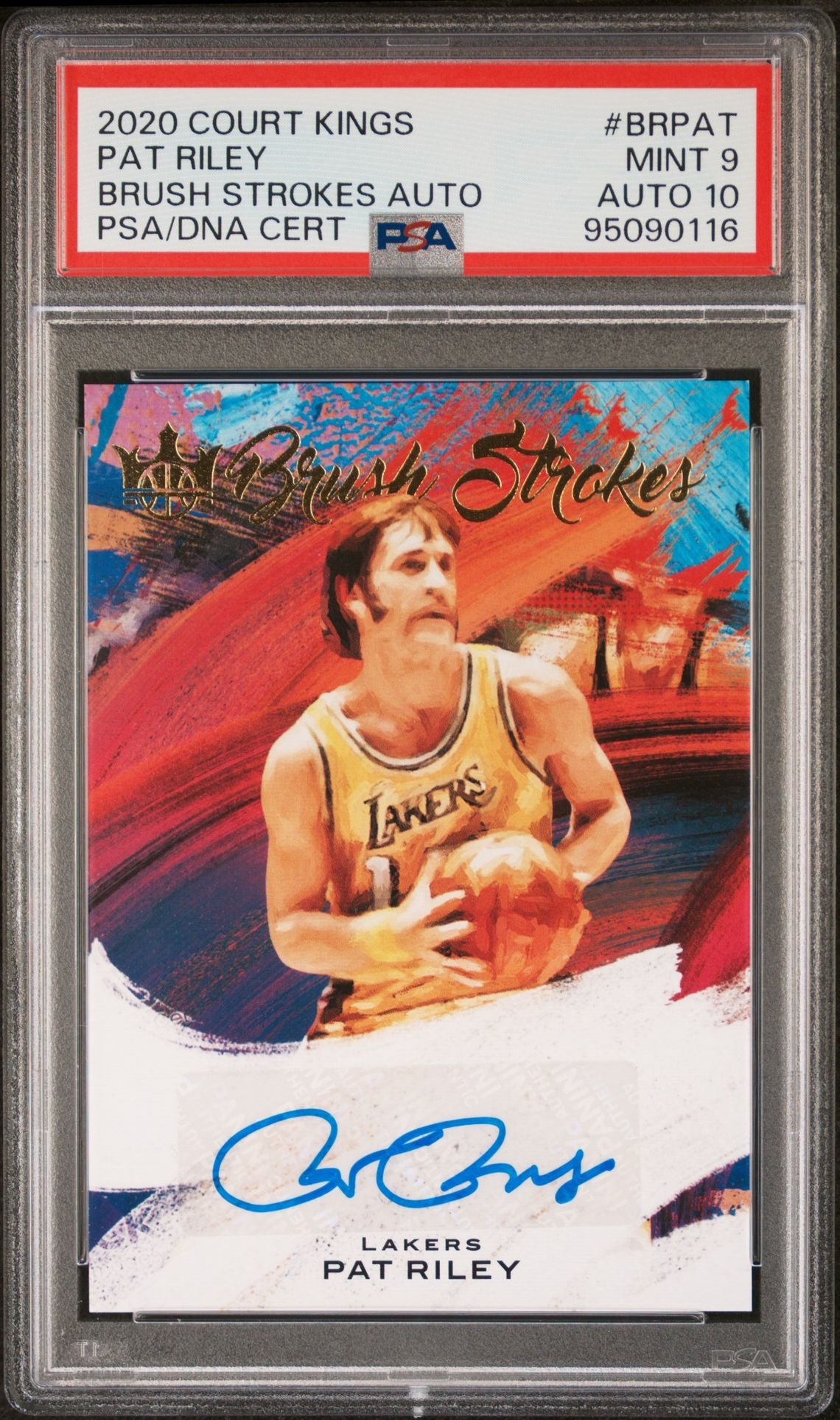 2020-21 Panini Court Kings #BR-PAT Pat Riley Autograph Brush Strokes 46/75 PSA10 Auto