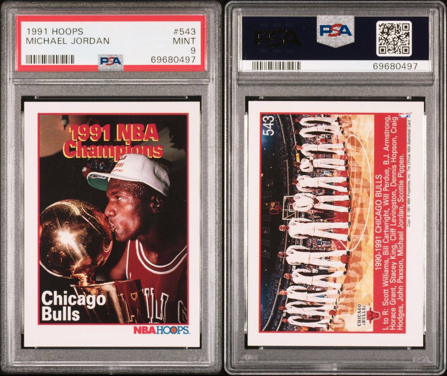 Michael Jordan 1991 Hoops PSA 9 Mint