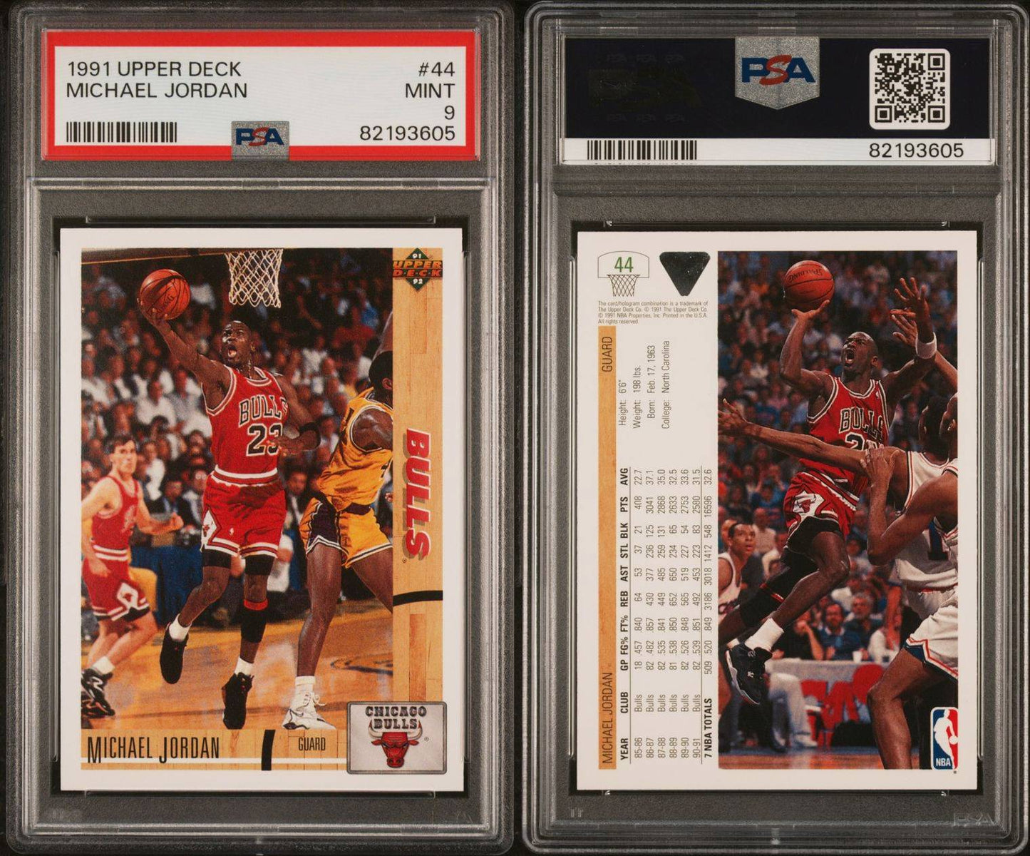 1991 Upper Deck #44 Michael Jordan PSA 9 Mint