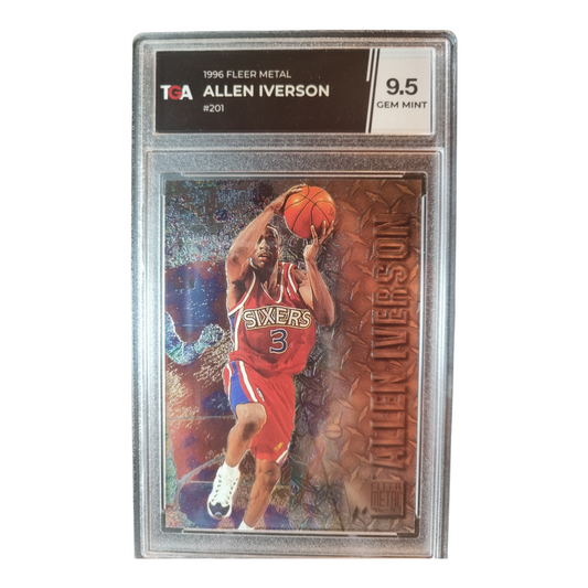 1996 Fleer Metal Universe #201 Allen Iverson Rookie Card TGA 9.5 Gem Mint