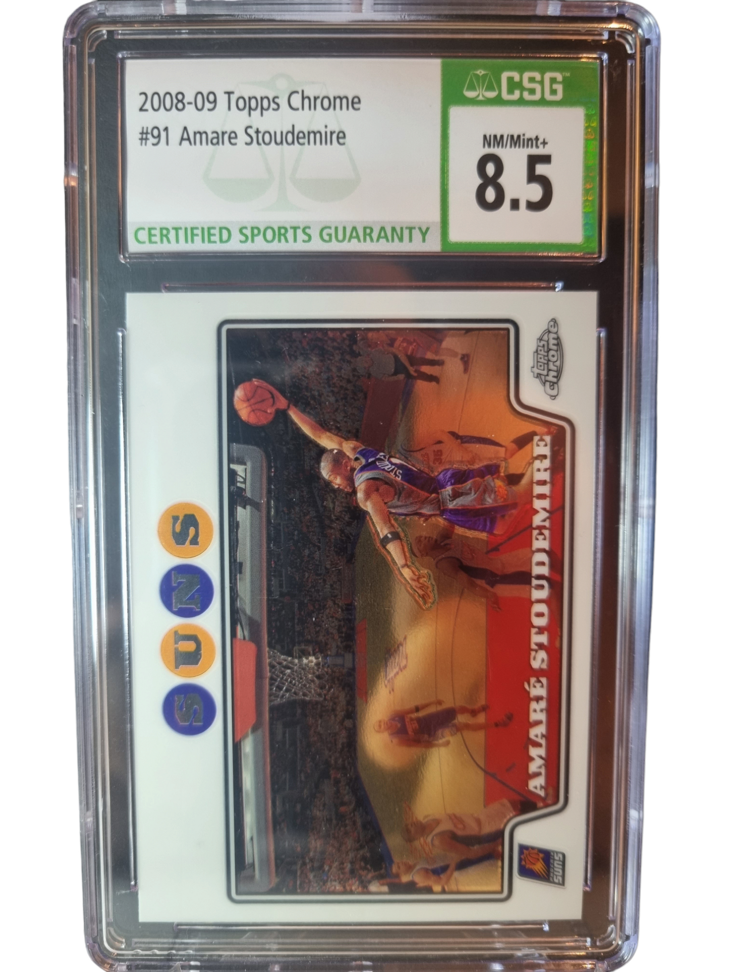 2008 Topps Chrome #91 Amare Stoudemire CSG 8.5 Near Mint