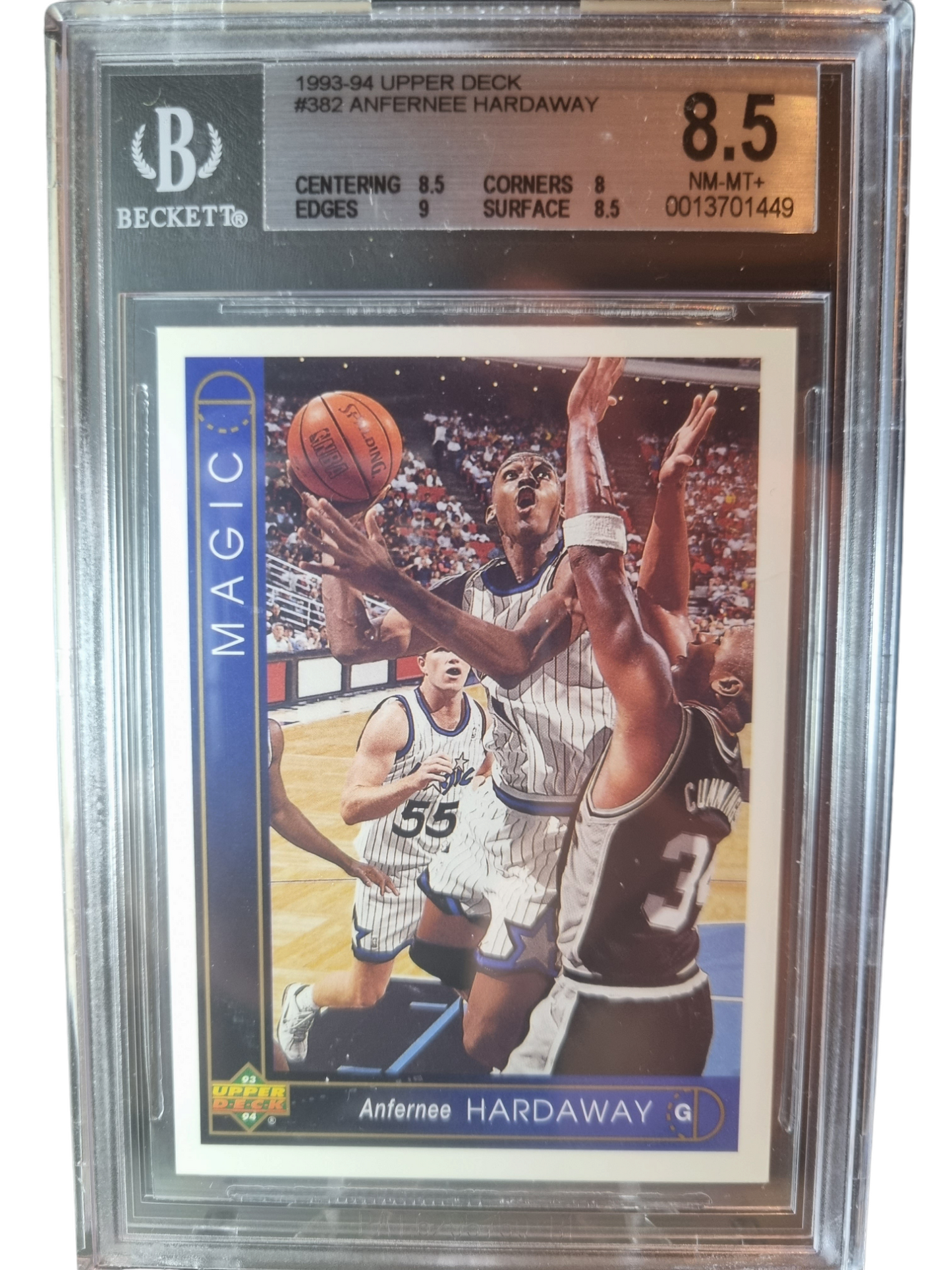 1993 Upper Deck #382 Anfernee Hardaway BGS 8.5 Near Mint