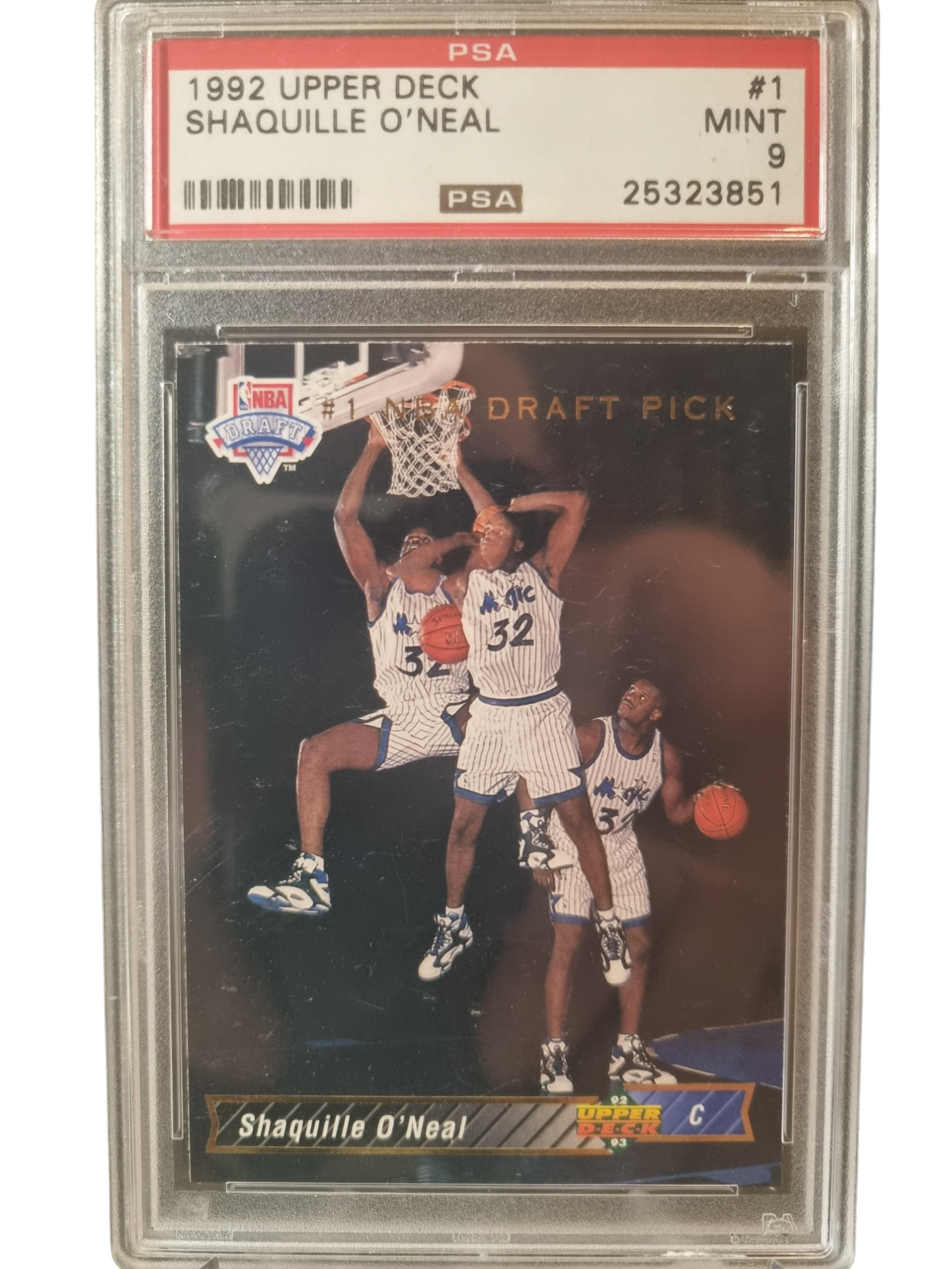 1992 Upper Deck #1 Shaquille O'Neal Rookie Card Draft Pick PSA 9 Mint