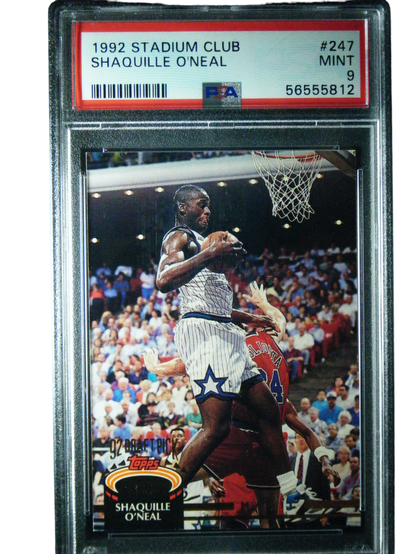 Shaquille O'Neil Rookie Card 1992 Fleer Topps Stadium Club PSA 9 Mint