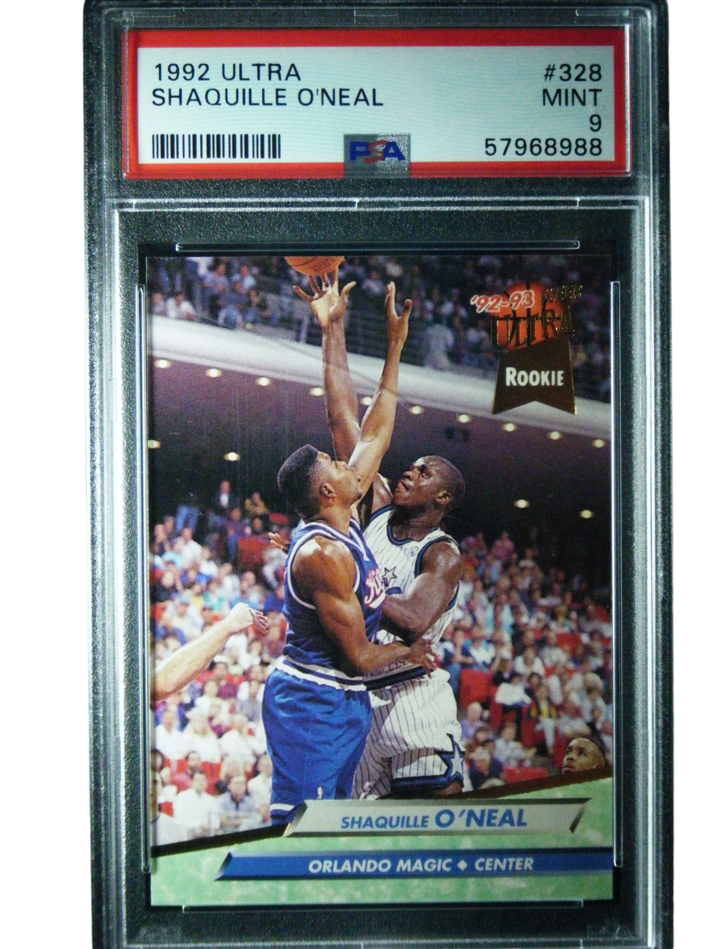 1992 Fleer Ultra #328 Shaquille O'Neil Rookie Card PSA 9 Mint