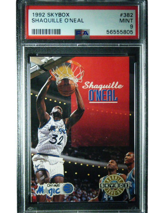 1992 Skybox #382 Shaquille O'Neal Rookie Card PSA 9