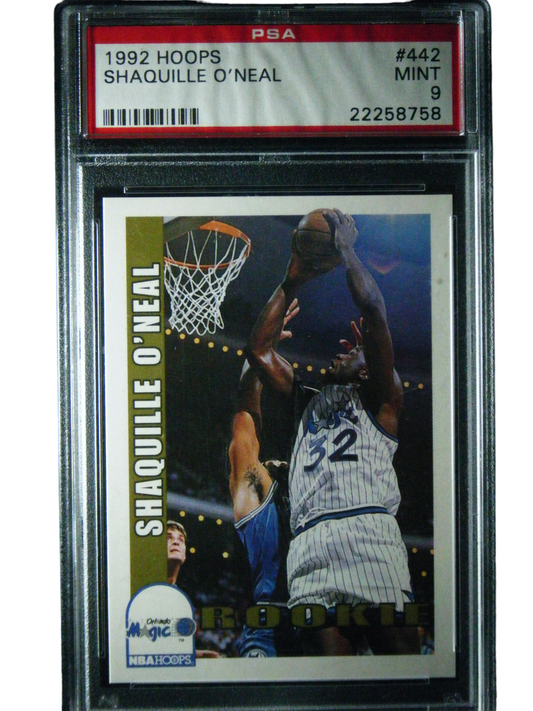 1992 Hoops Shaquille O'Neal Rookie Card PSA 9 Mint