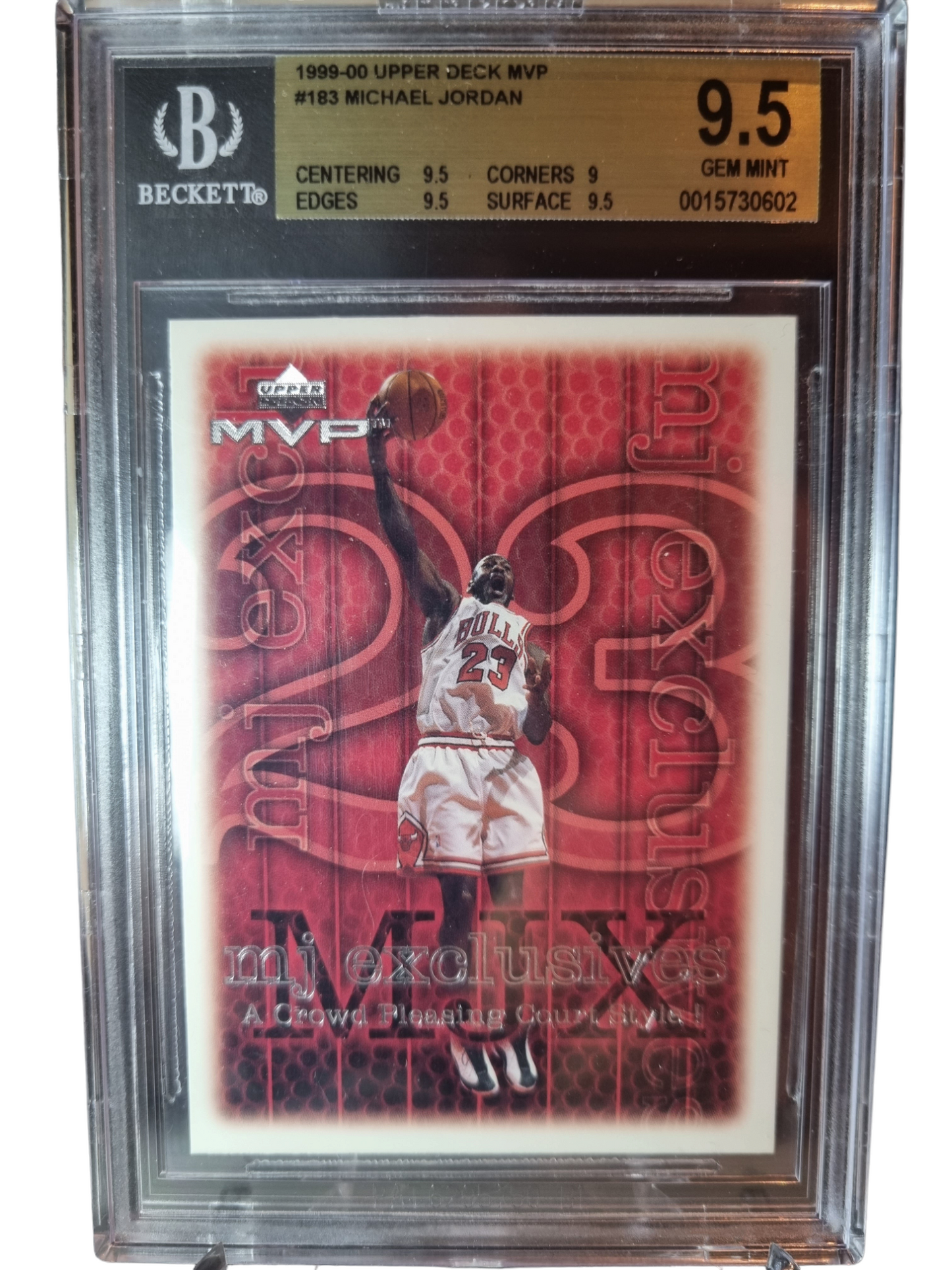 1999 Upper Deck MVP #183 Michael Jordan BGS 9.5 Gem Mint