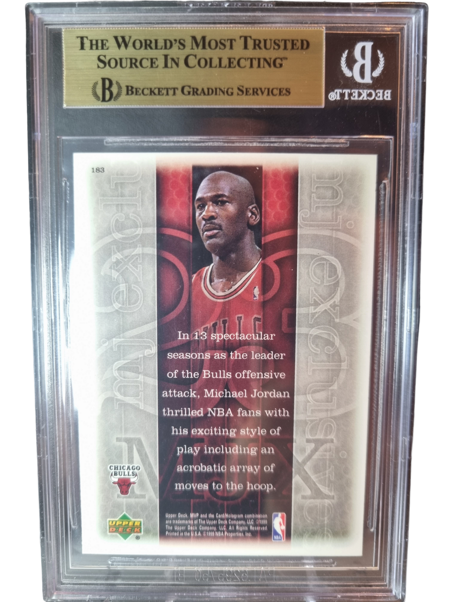 1999 Upper Deck MVP #183 Michael Jordan BGS 9.5 Gem Mint