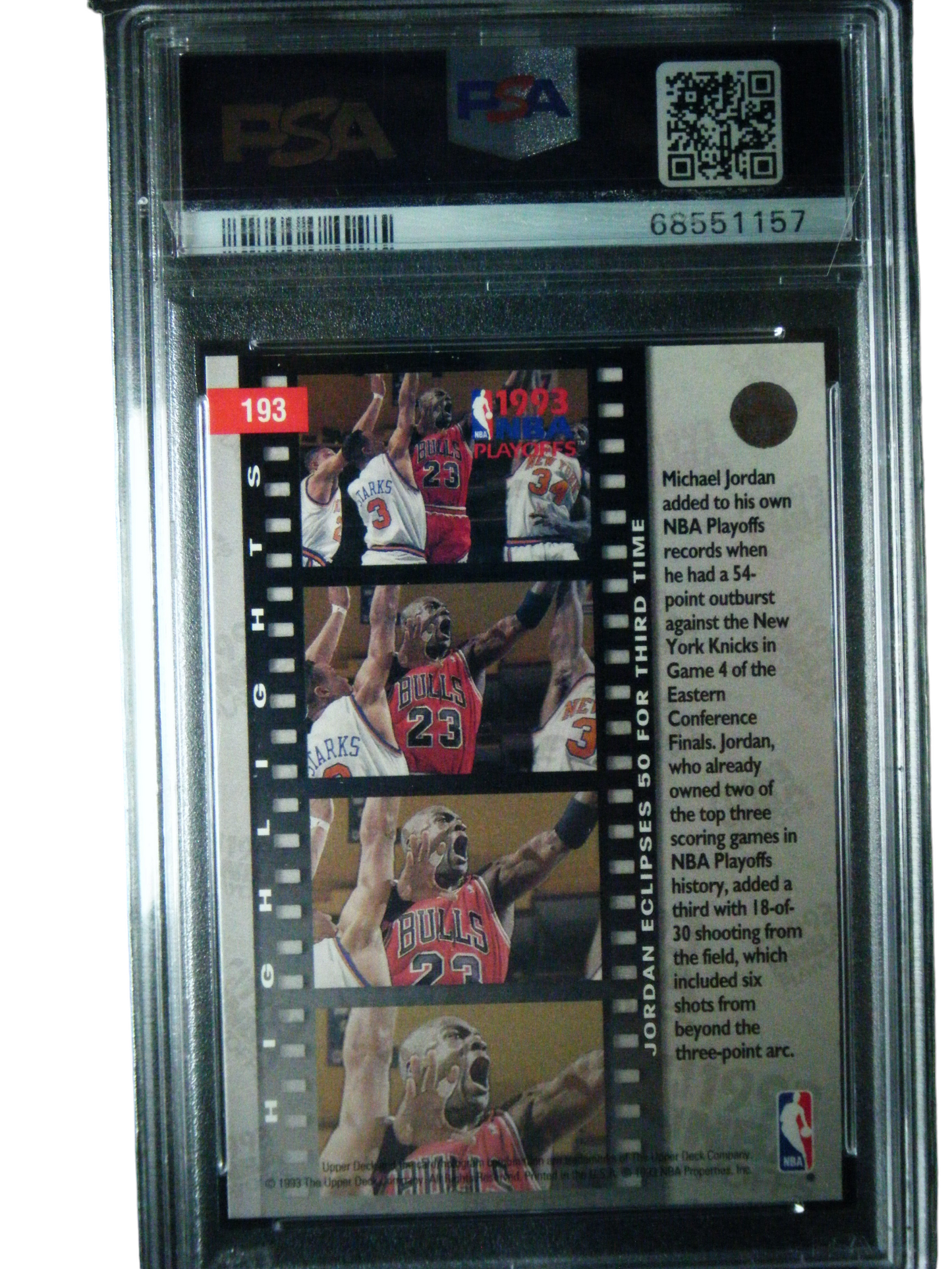 Michael Jordan 1993 Upper Deck PSA 9 Mint