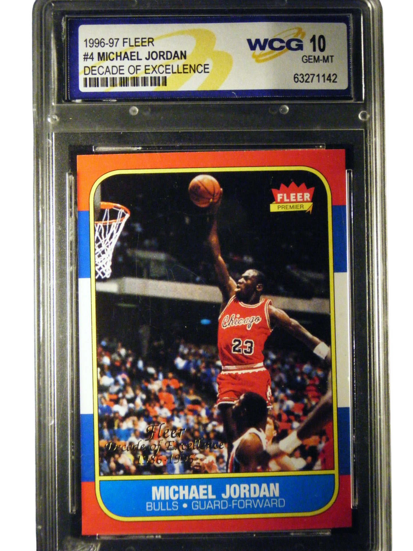 Michael Jordan 1996-97 Fleer Decade Of Excellence WGC 10