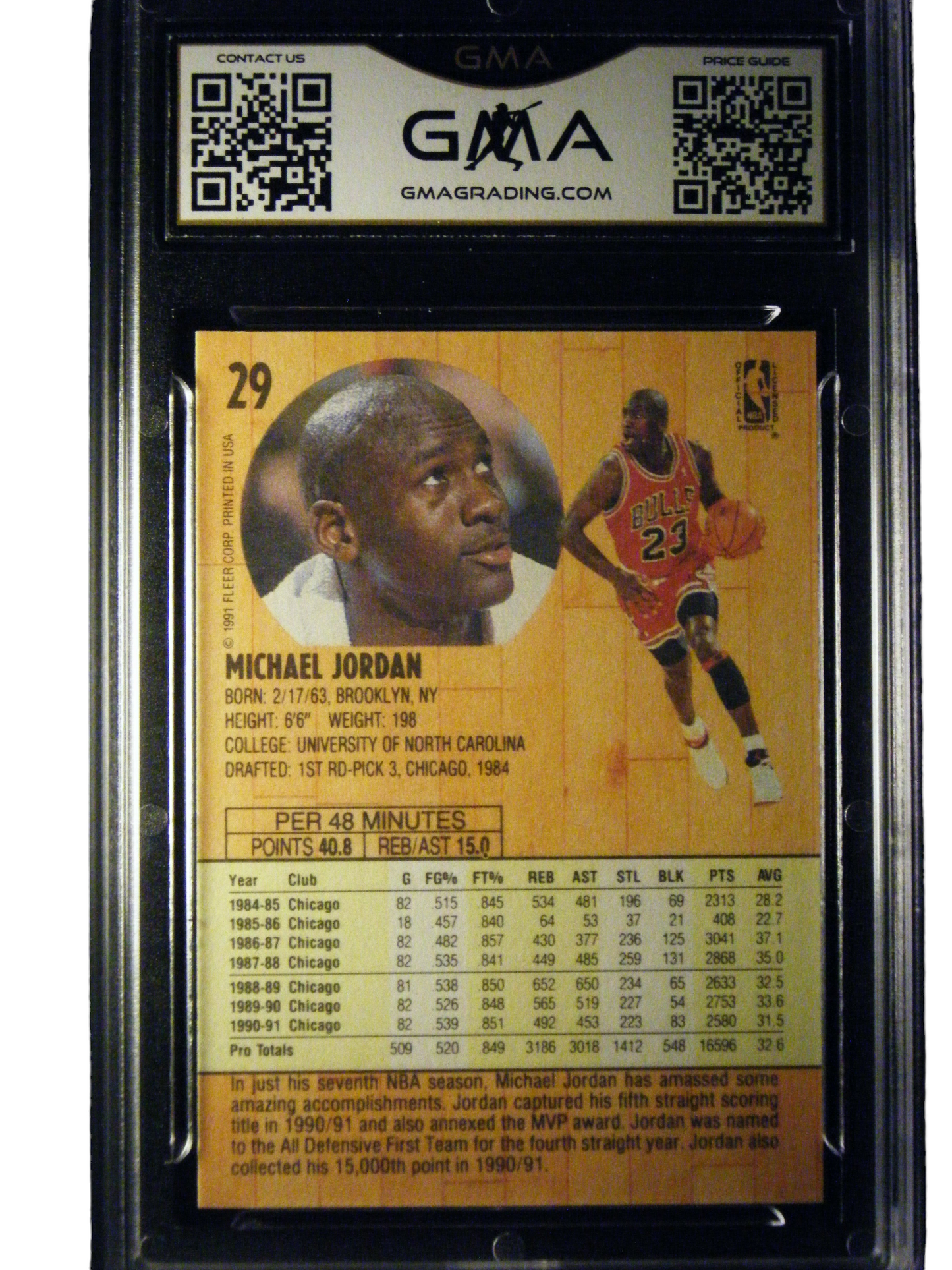 Michael Jordan 1991 Fleer GMA 10 Gem Mint