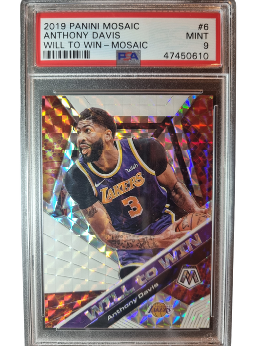 2019 Panini Mosaic #6 Anthony Davis Will To Win Mosaic PSA 9 Mint