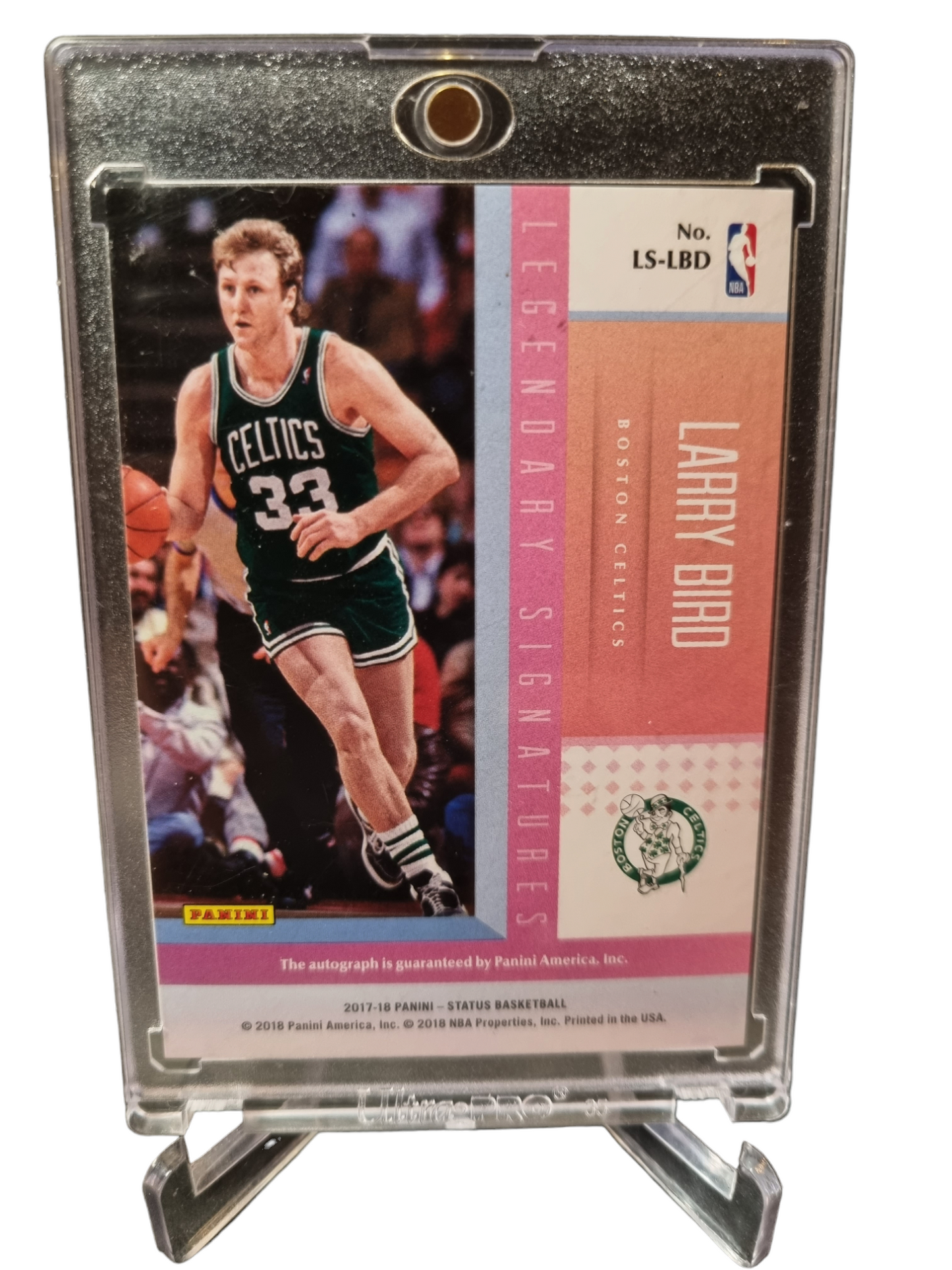 2017-18 Panini Status #LS- LBD Larry Bird Autograph Gold 07/10