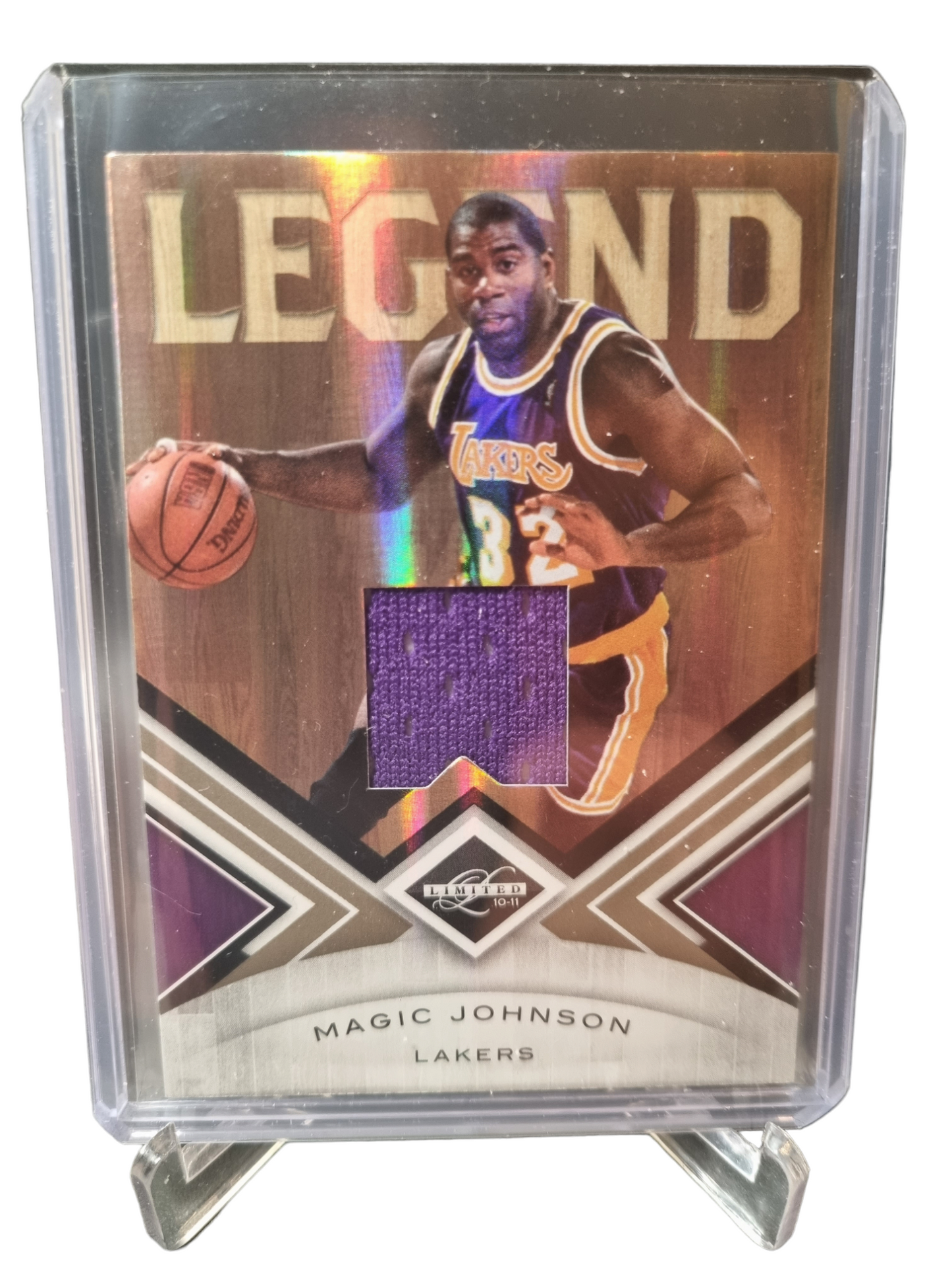 2010 Panini #137 Magic Johnson Legend Game Worn Patch 160/199