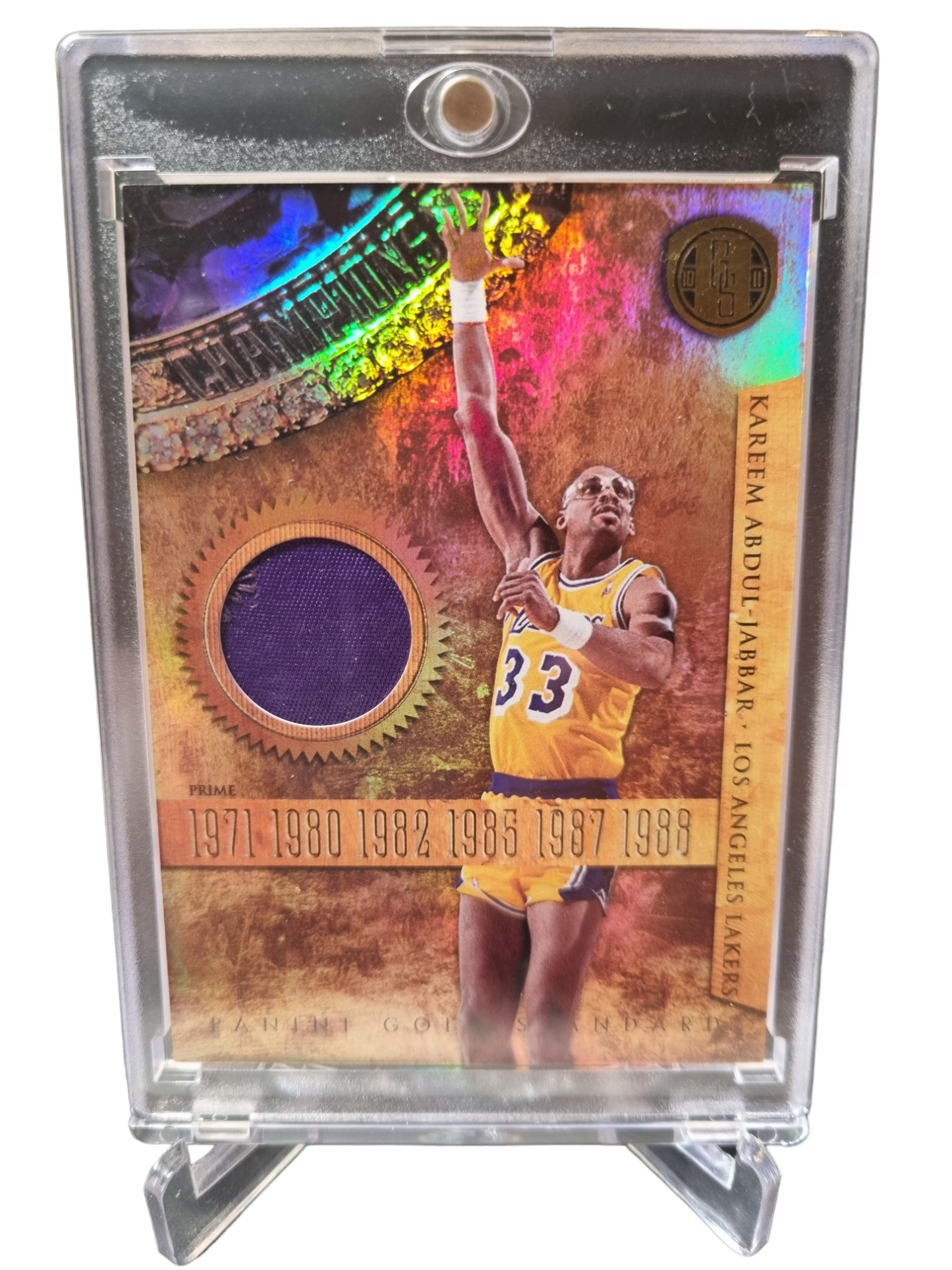 2011 Panini #15 Kareem Abdul-Jabbar Champions Game Worn Patch 21/25