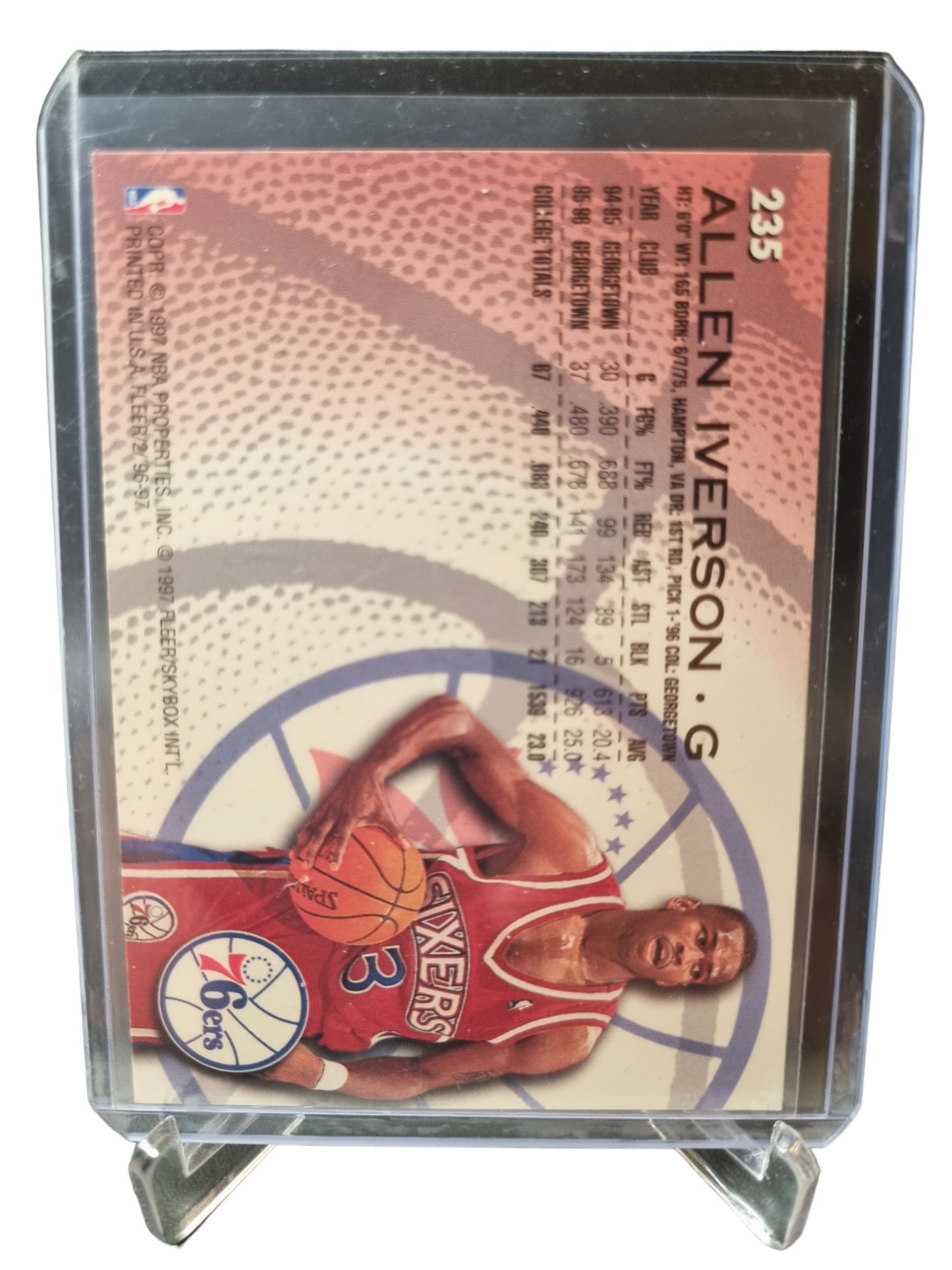 1996-97 Fleer Sky Box #235 Allen Iverson Rookie Card