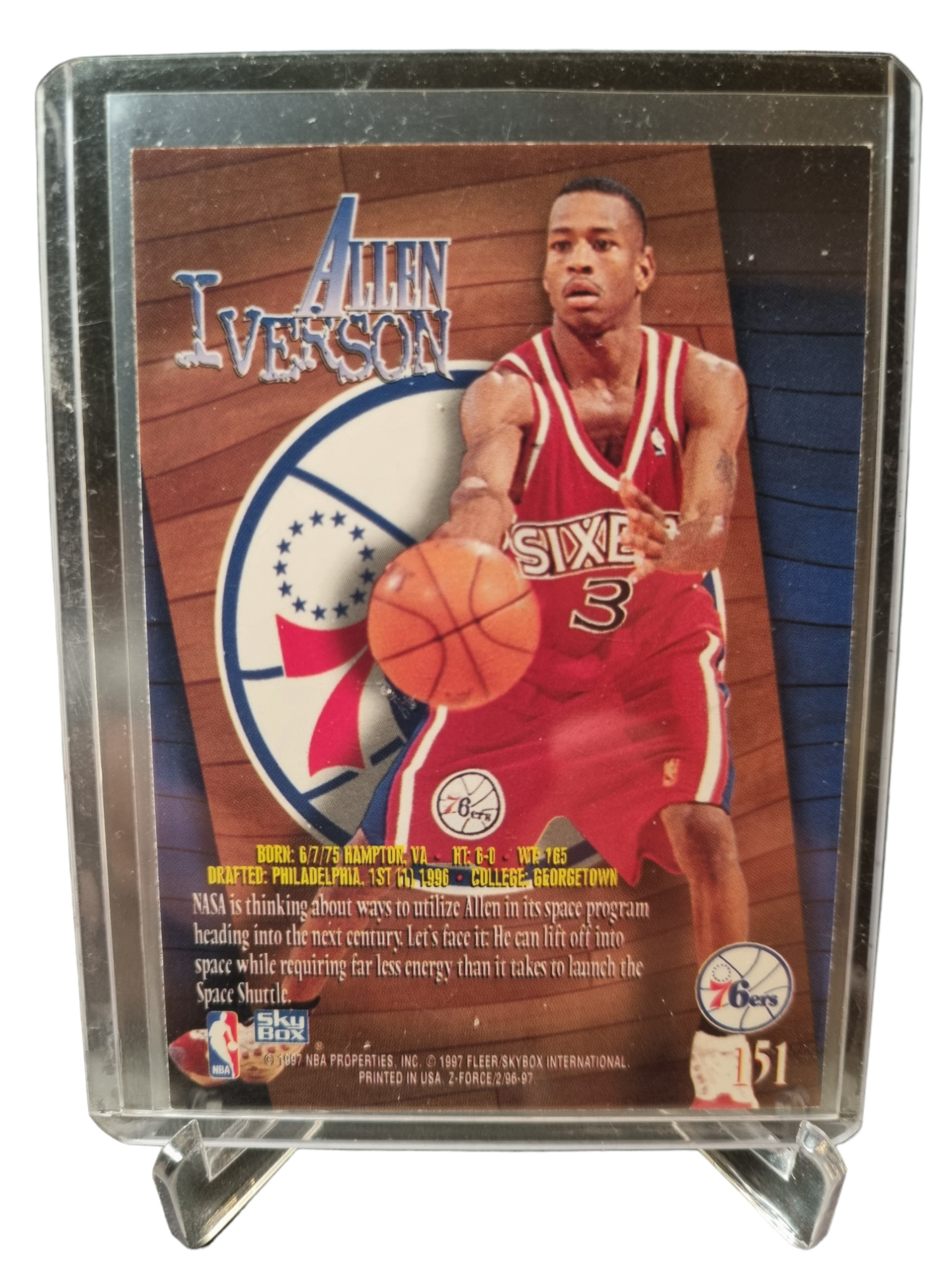 1996-97 Fleer Skybox #151 Allen Iverson Rookie Card Z Force