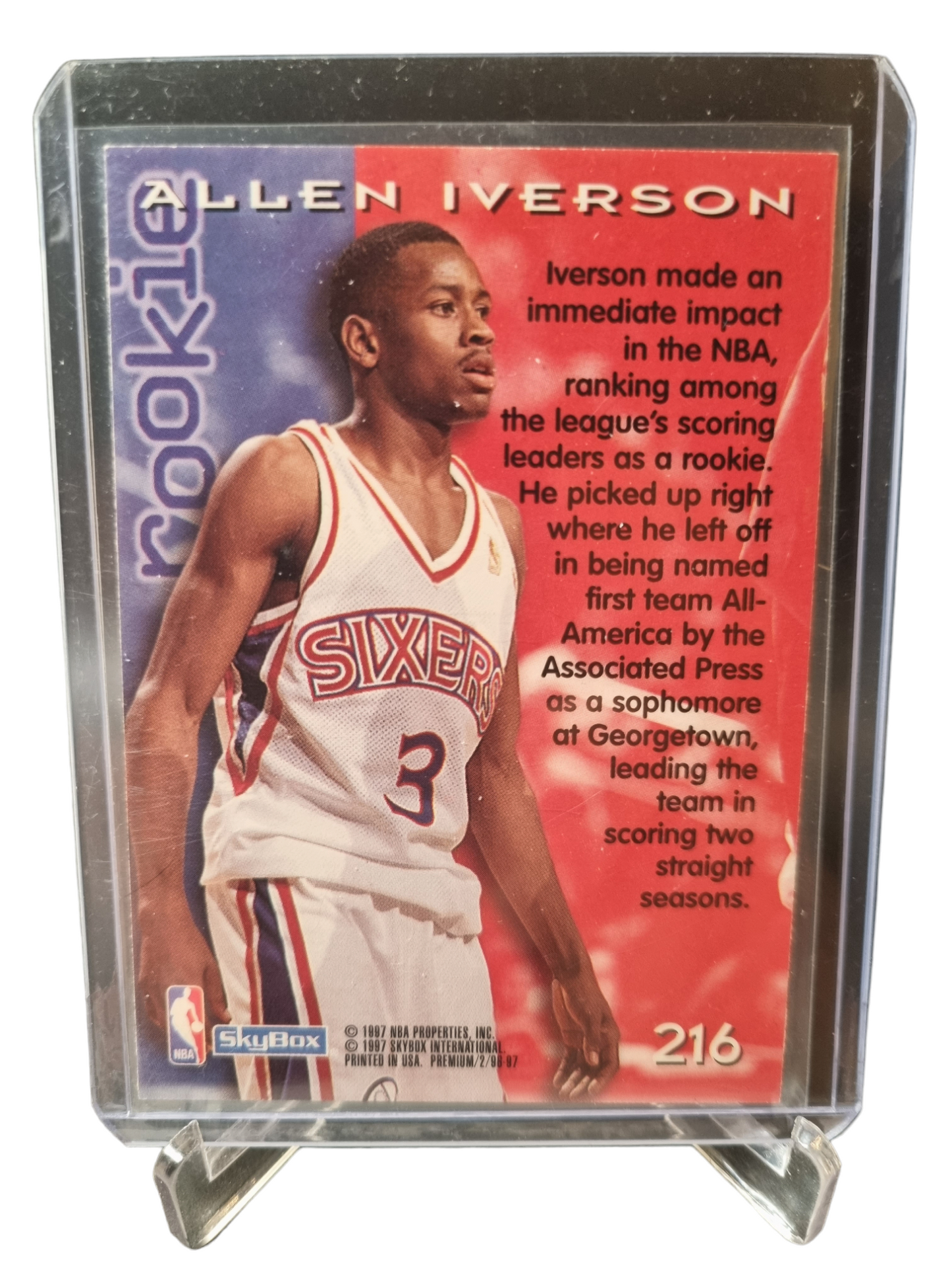 1996-97 Sky Box Premium #216 Allen Iverson Rookie Card