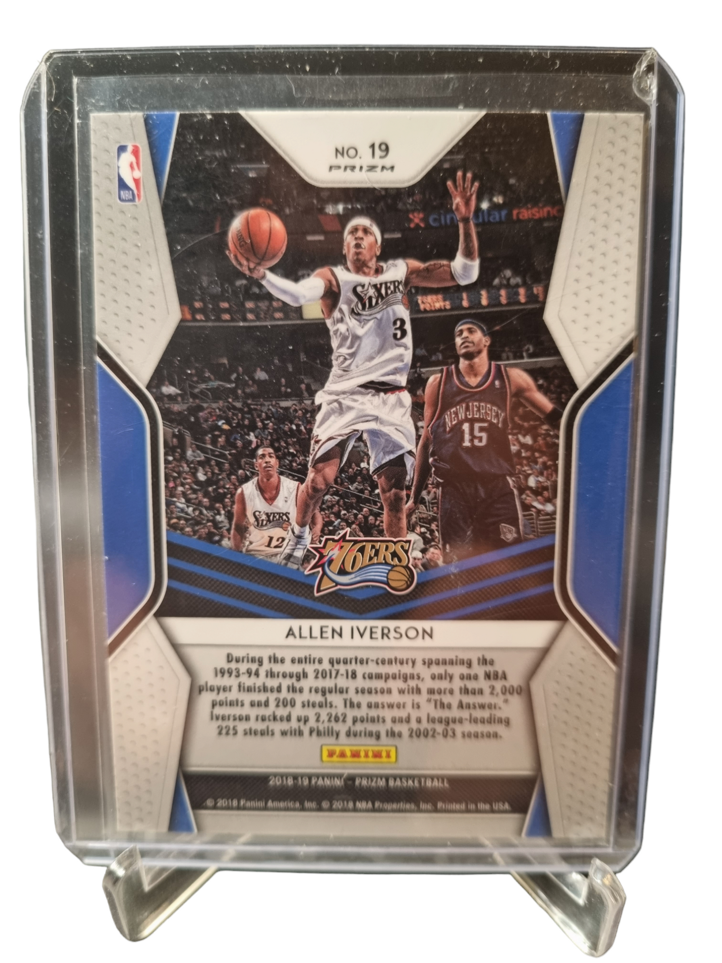 2018-19 Panini Prizm #19 Allen Iverson Dominance Silver Prizm