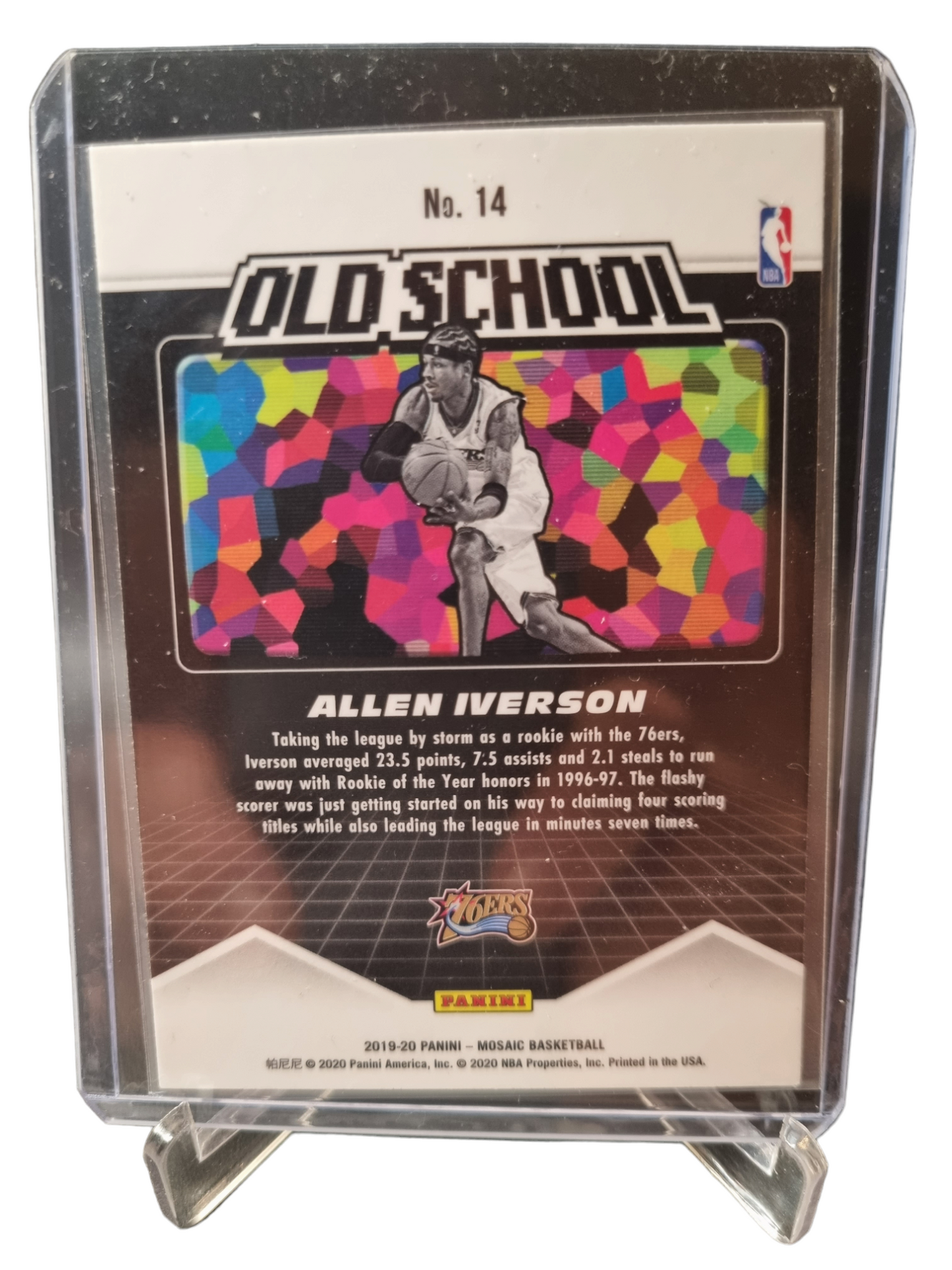 2019-20 Panini Mosaic #14 Allen Iverson Old School