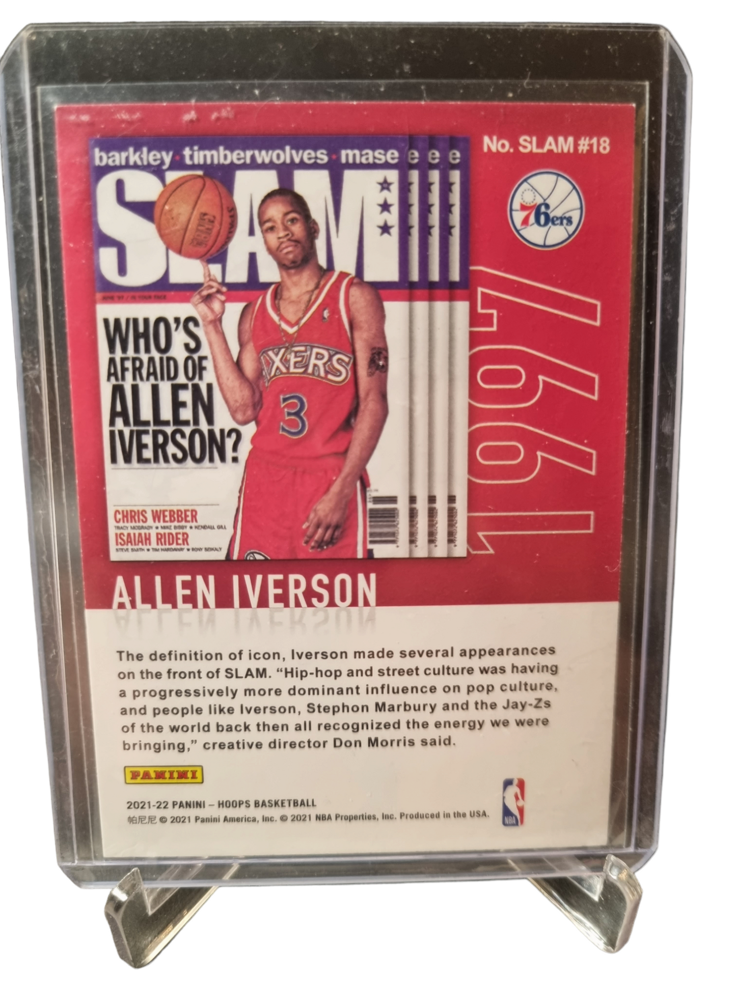 2021-22 Panini Hoops #Slam#18 Allen Iverson Slam