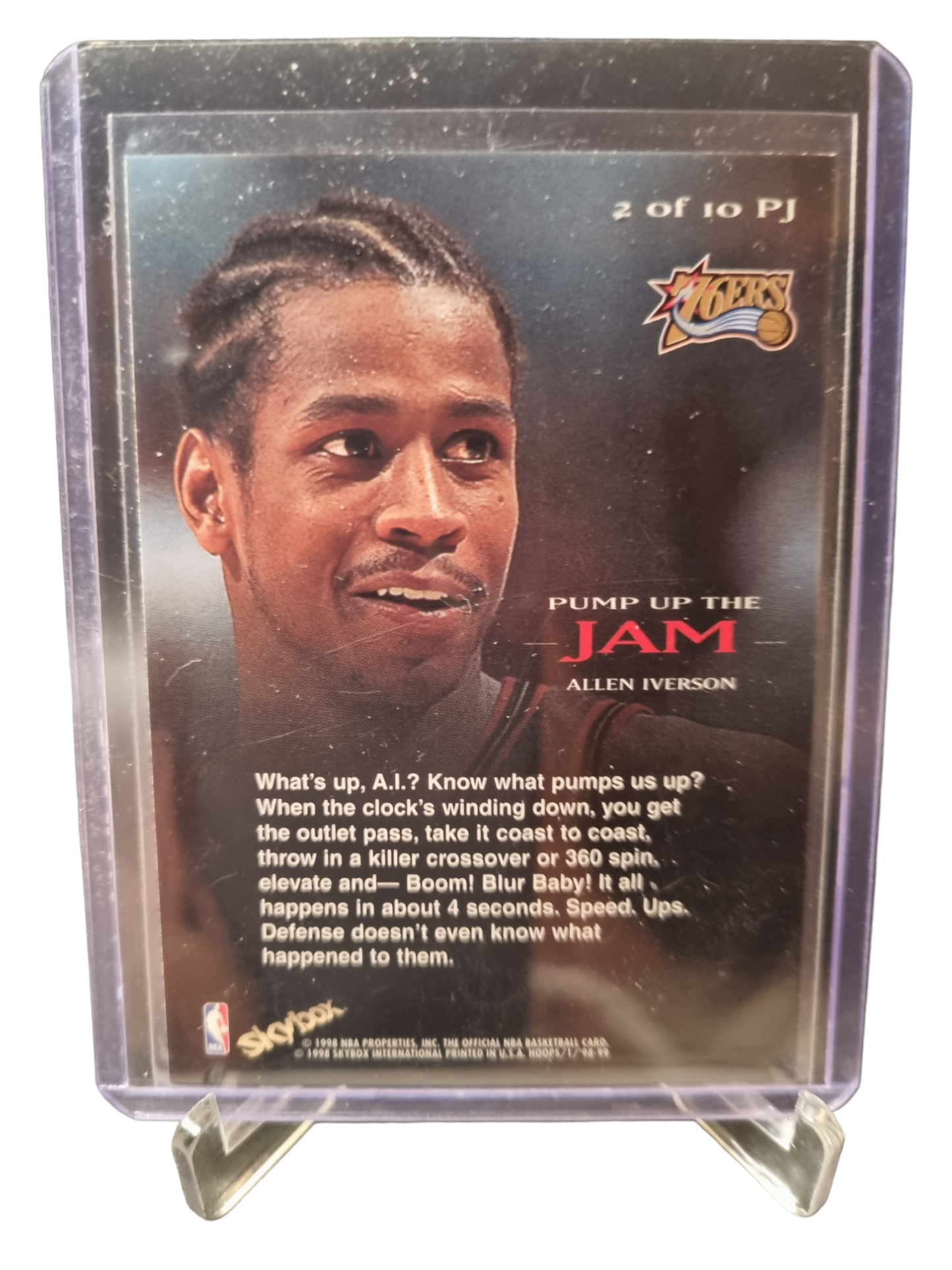 1997-98 Hoops #2/10 PJ Allen Iverson Pump Up The Jam