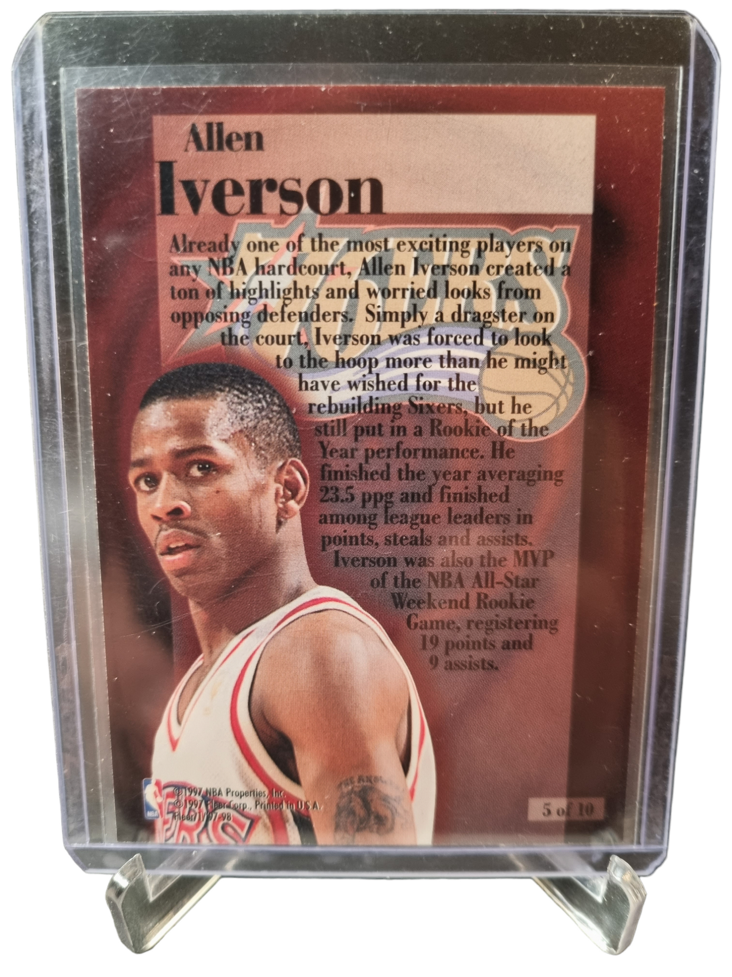 1997-98 Fleer #5/10 Allen Iverson Rookie Rewind