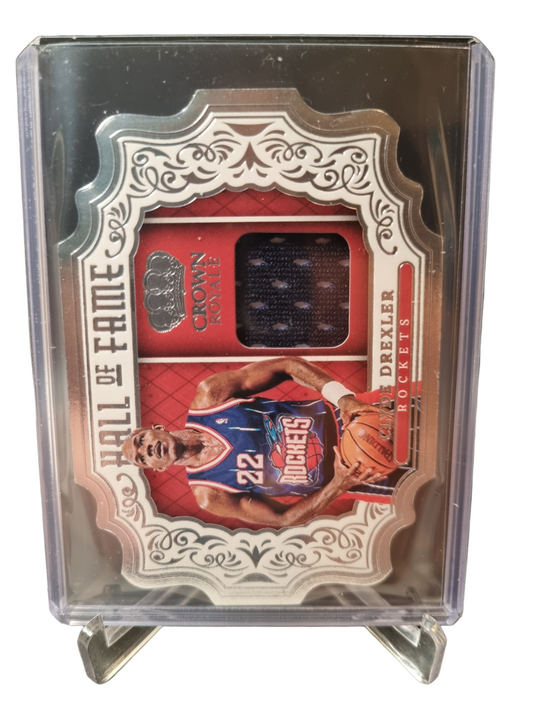 2021-22 Panini Crown Royale #HM-CDX Clyde Drexler Game Worn Patch Hall Of Fame