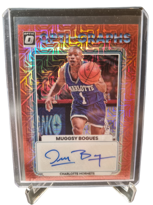 2022-23 Panini Donruss Optic #OG-MGB Muggsy Bogues Autograph Opti-Graphs