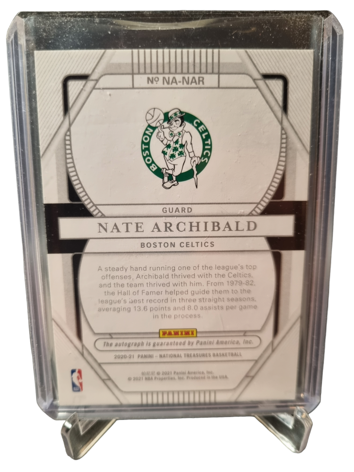 2020-21 Panini National Treasures #NA-NAR Nate Archibald On Card Autograph 46/49