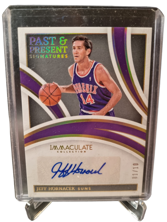 2021-22 Panini Immaculate #IPP-JHS Jeff Hornacek Past And Present Signatures 01/10